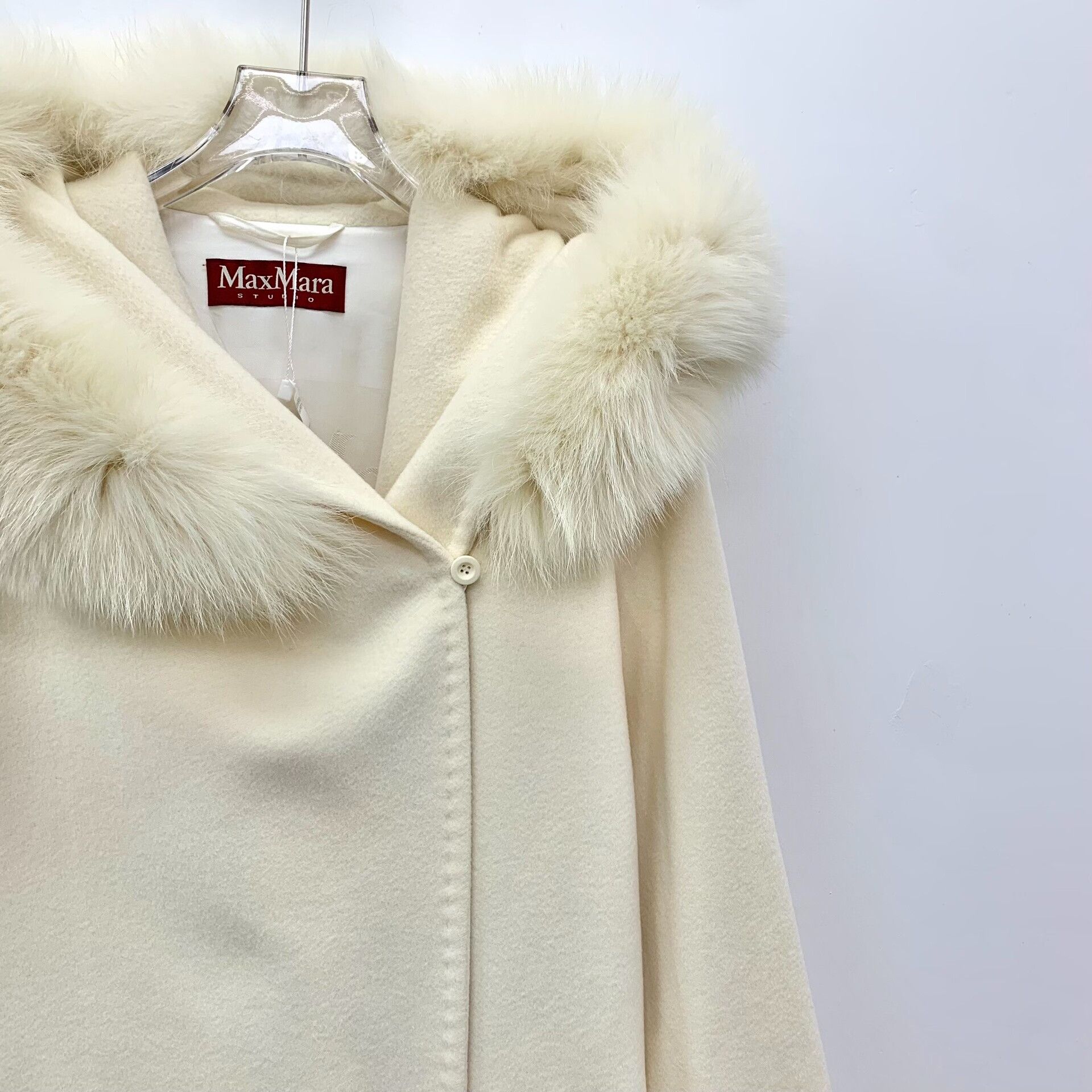 Max Mara Max Mara Studio Fur Trim Hooded Wool Coat US 2 Size XS / US 0-2 / IT 36-38 - 4 Thumbnail