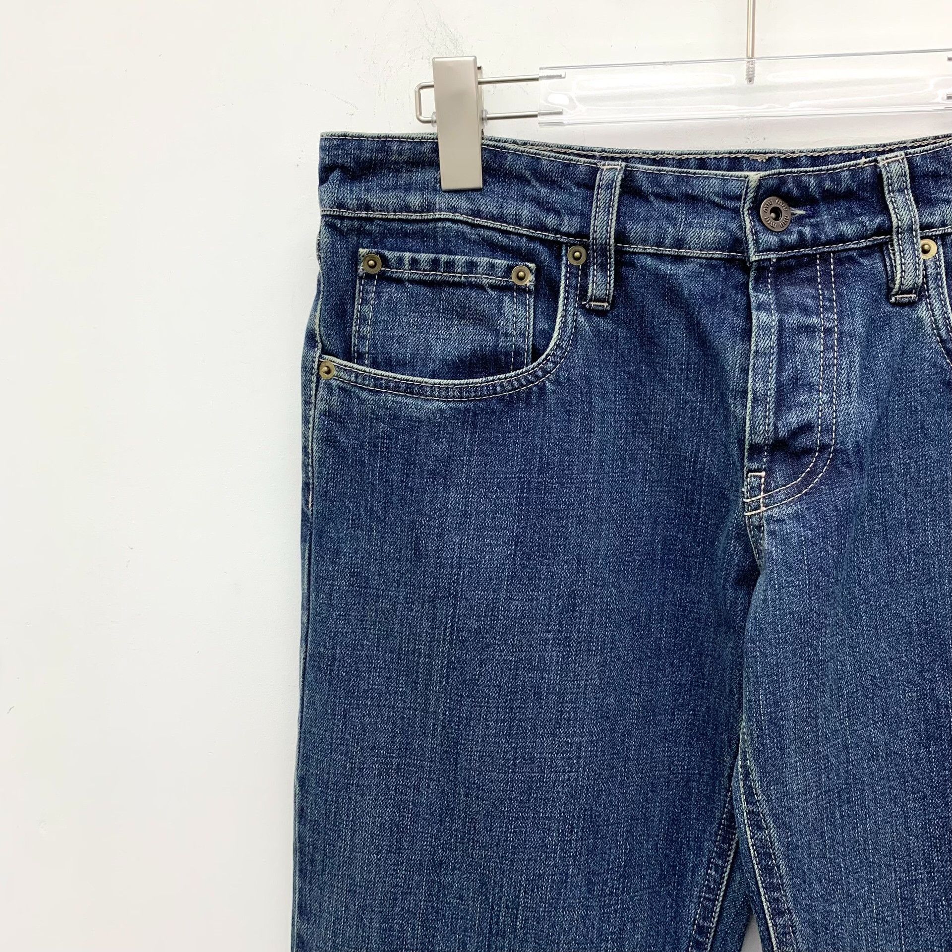 Miu Miu Miu Miu Embroidered Logo Jeans 26 Size 26" / US 2 / IT 38 - 4 Thumbnail