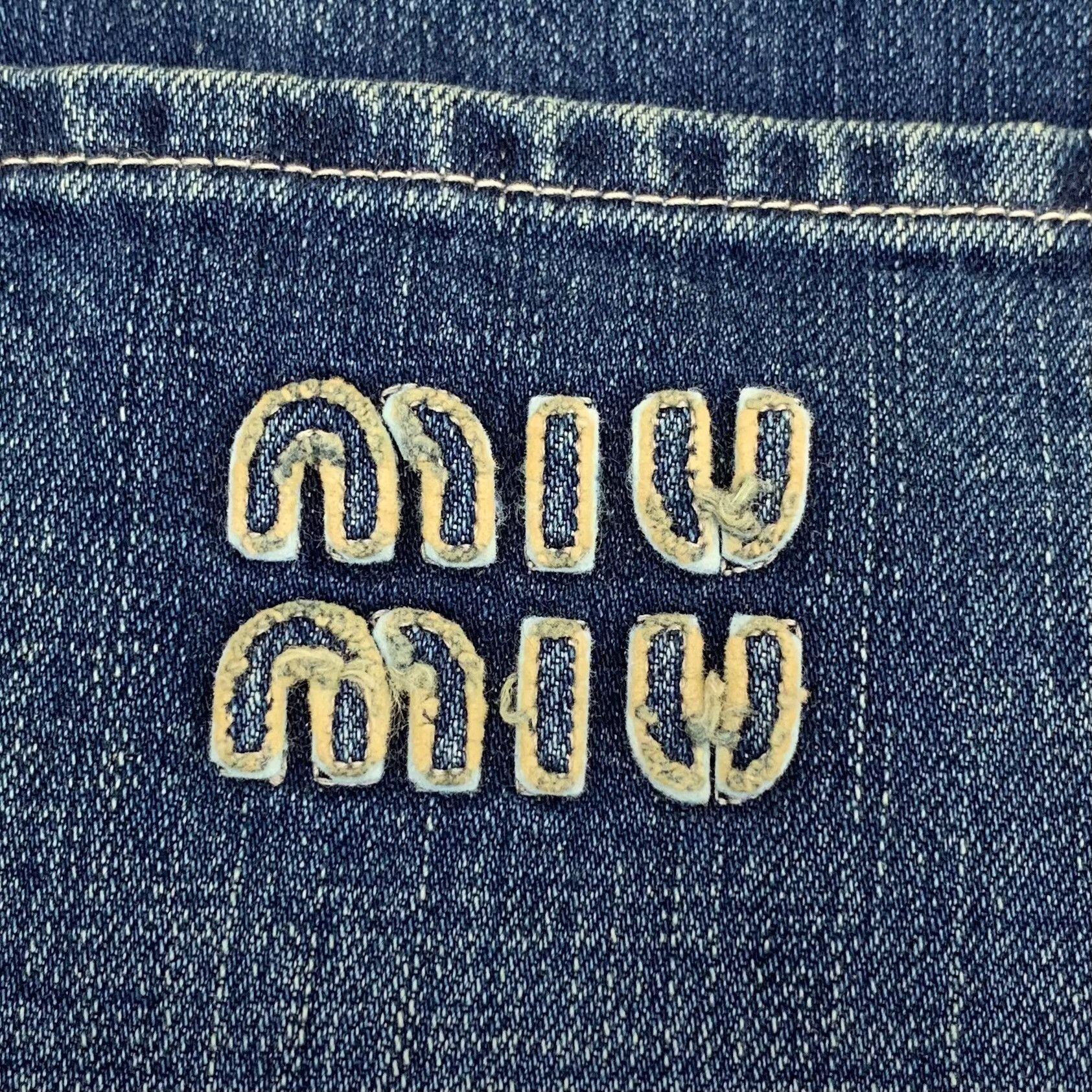 Miu Miu Miu Miu Embroidered Logo Jeans 26 Size 26" / US 2 / IT 38 - 7 Thumbnail