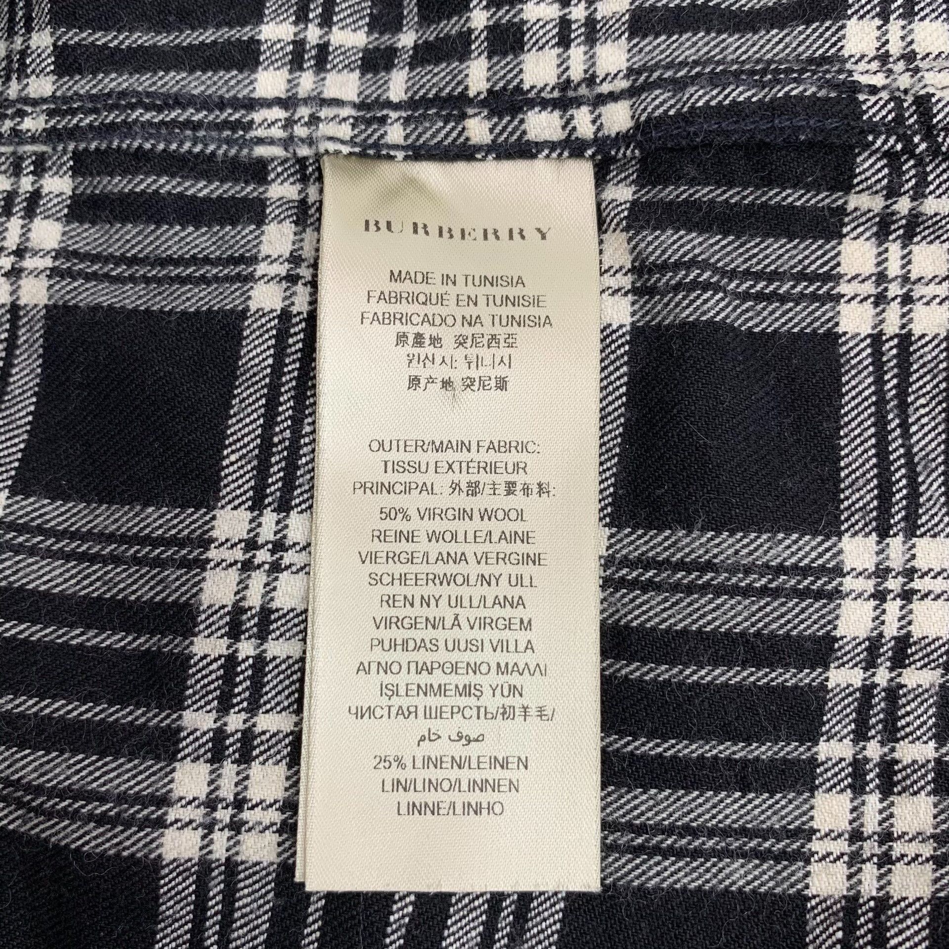 Burberry Burberry Brit Plaid Wool Blend Shirt Size M Size US M / EU 48-50 / 2 - 8 Thumbnail