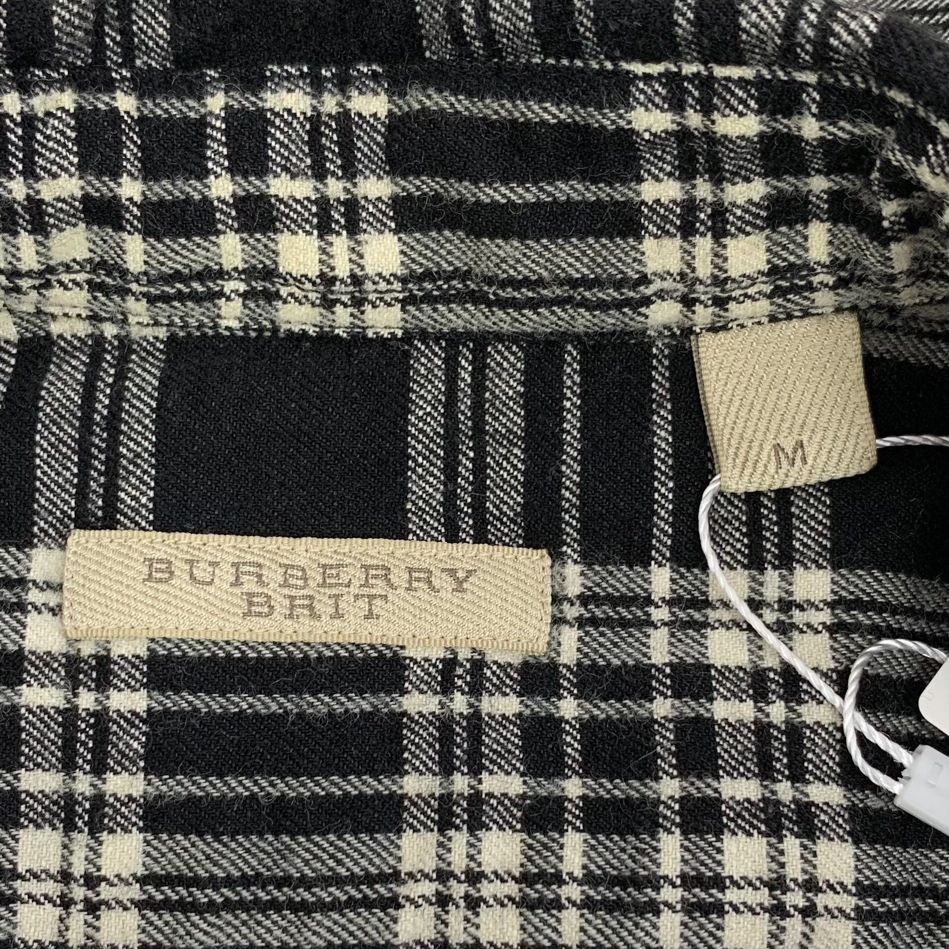 Burberry Burberry Brit Plaid Wool Blend Shirt Size M Size US M / EU 48-50 / 2 - 7 Thumbnail