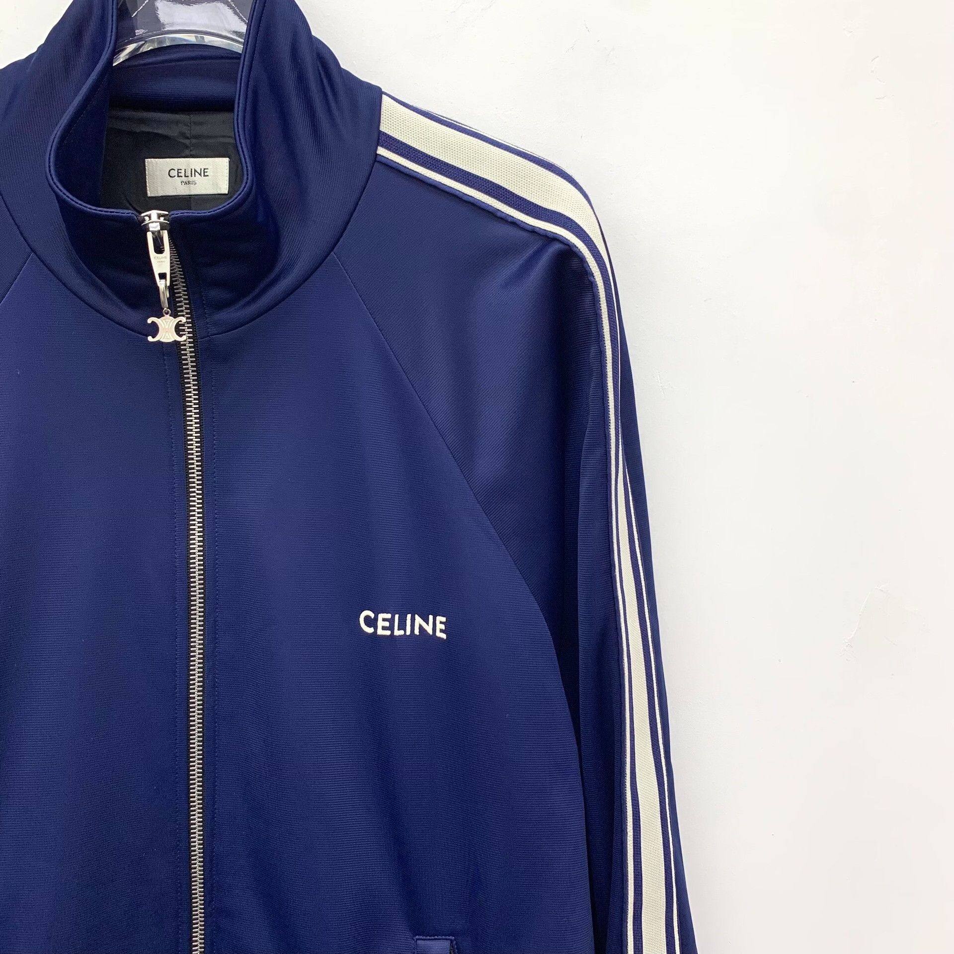 Celine Celine Side Stripe Logo Track Jacket XL Size US XL / EU 56 / 4 - 4 Thumbnail