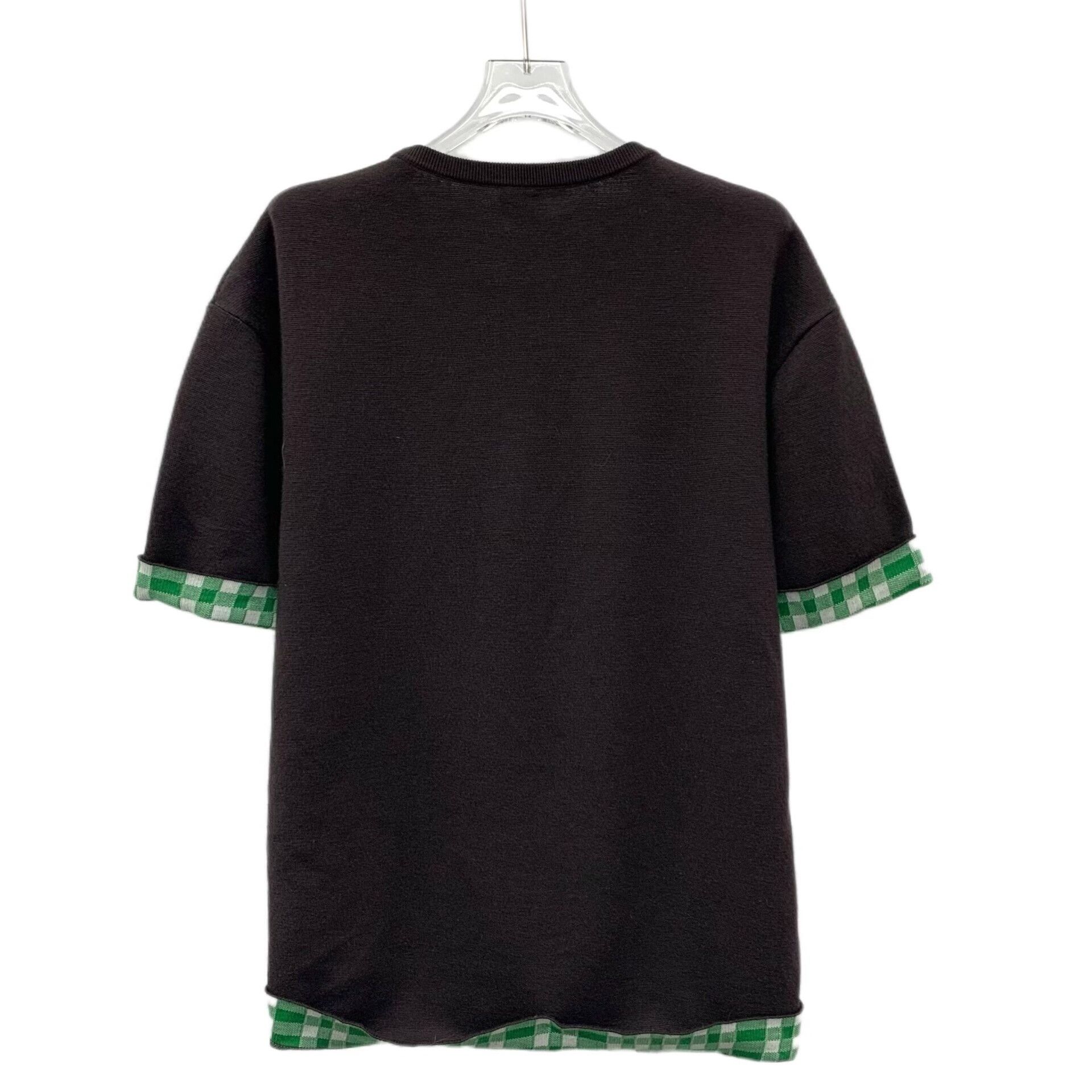 Loewe Loewe Gingham Trim Knit T-Shirt L Size US L / EU 52-54 / 3 - 3 Thumbnail