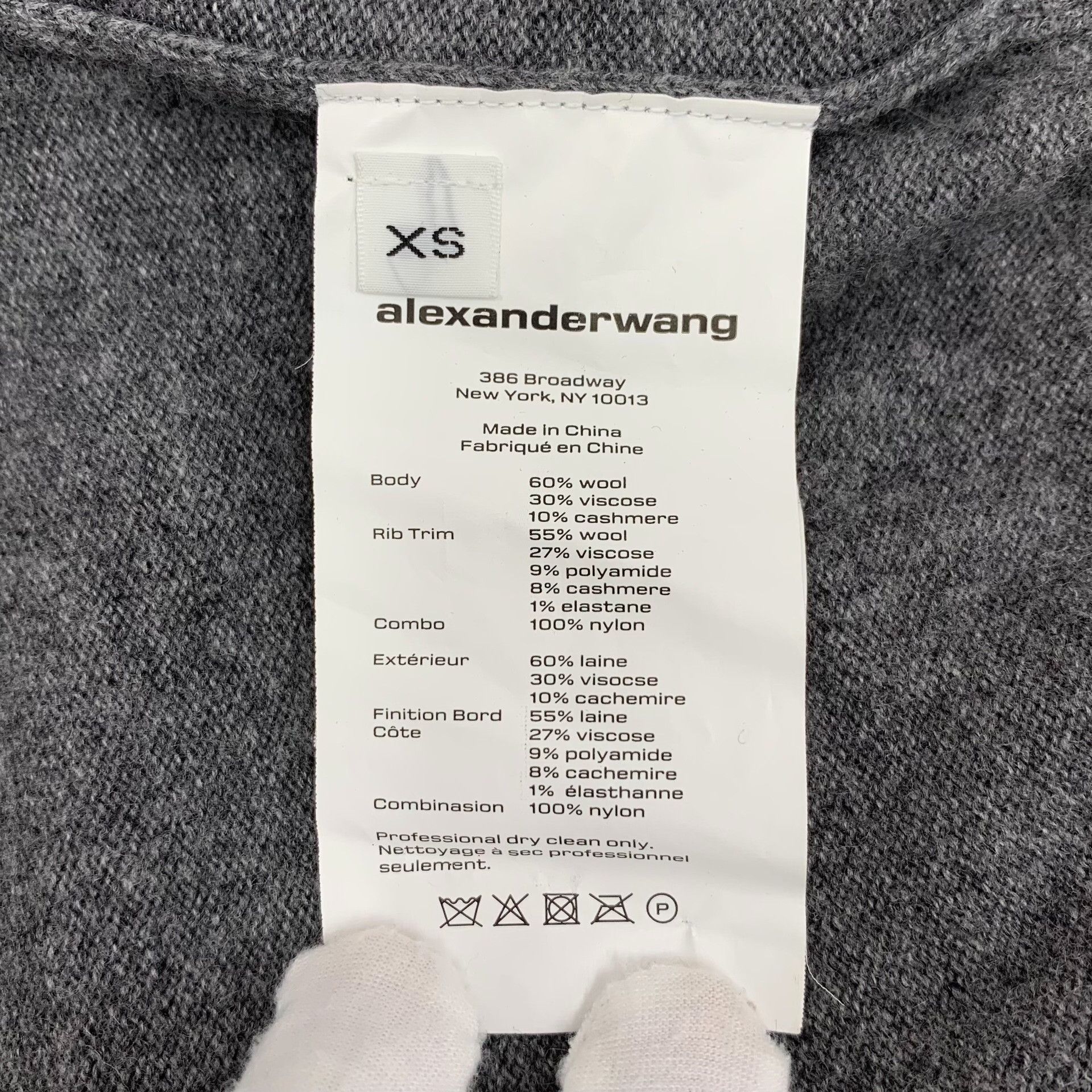 Alexander Wang alexanderwang Mesh Panel Wool Cashmere Sweater XS Size XS / US 0-2 / IT 36-38 - 7 Thumbnail