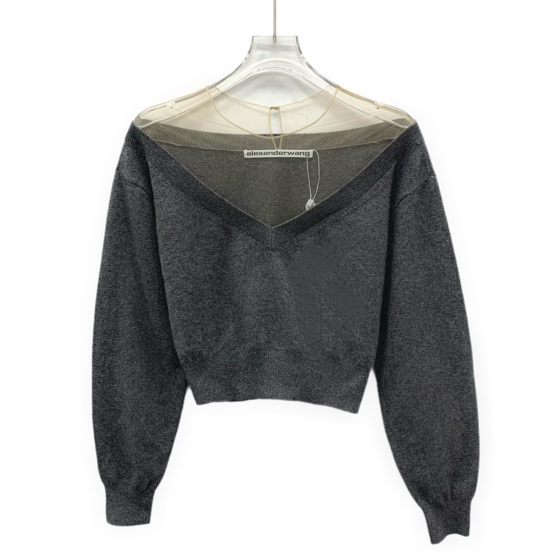 Alexander Wang alexanderwang Mesh Panel Wool Cashmere Sweater XS Size XS / US 0-2 / IT 36-38 - 2 Thumbnail