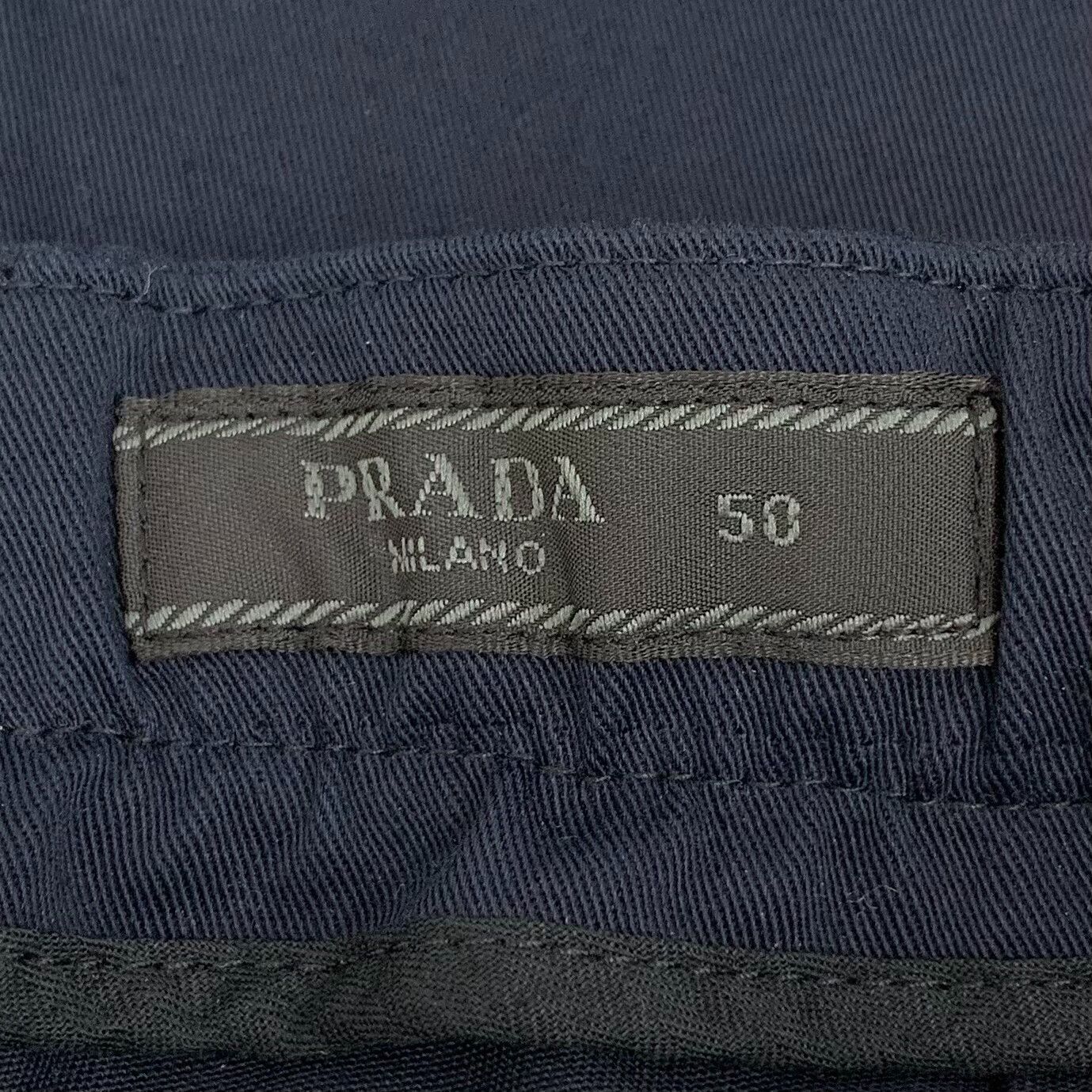 Prada Prada Navy Cotton Velcro Casual Pants Size 34 Size US 34 / EU 50 - 7 Thumbnail