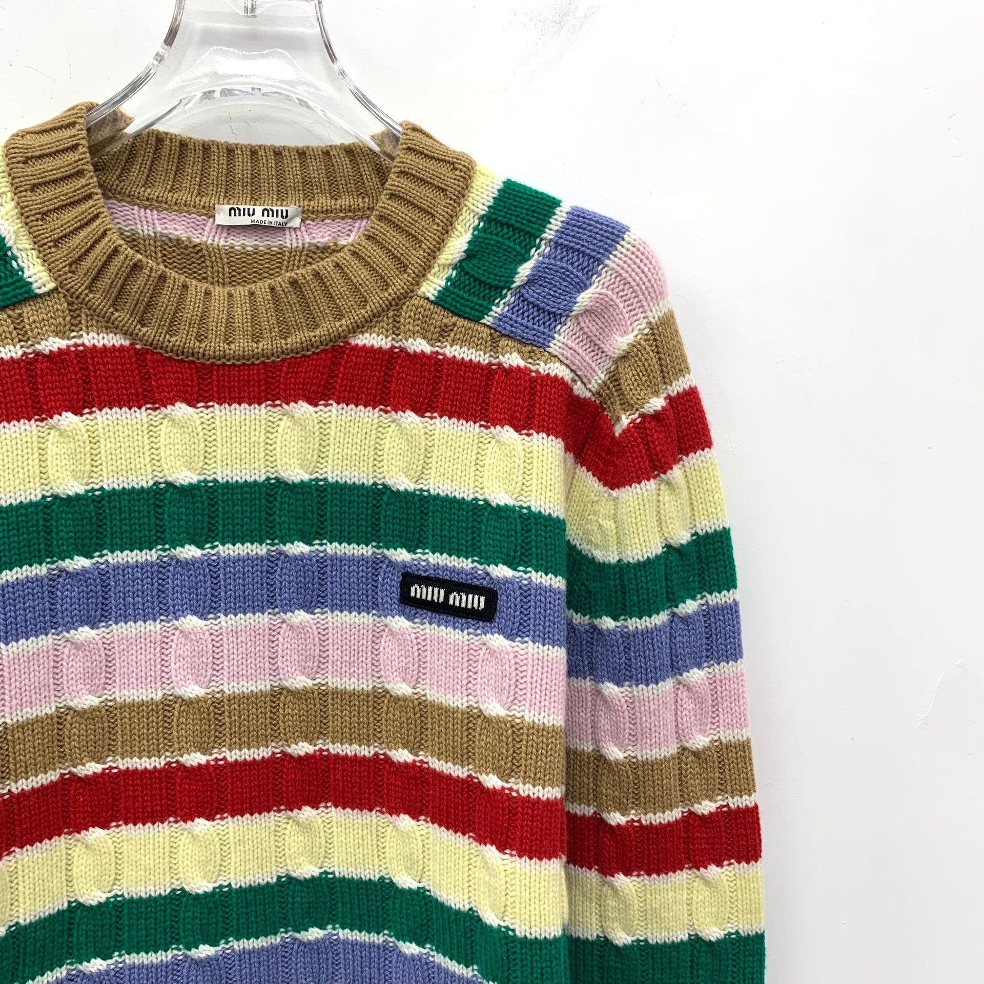 Miu Miu Miu Miu Striped Cashmere Sweater Size 40 Size S / US 4 / IT 40 - 4 Thumbnail