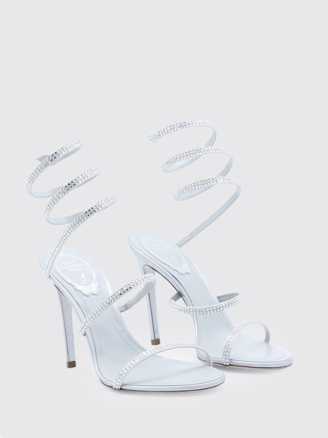 Rene Caovilla Rene Caovilla Heeled Sandal Woman Silver Size US 7 / IT 37 - 2 Thumbnail