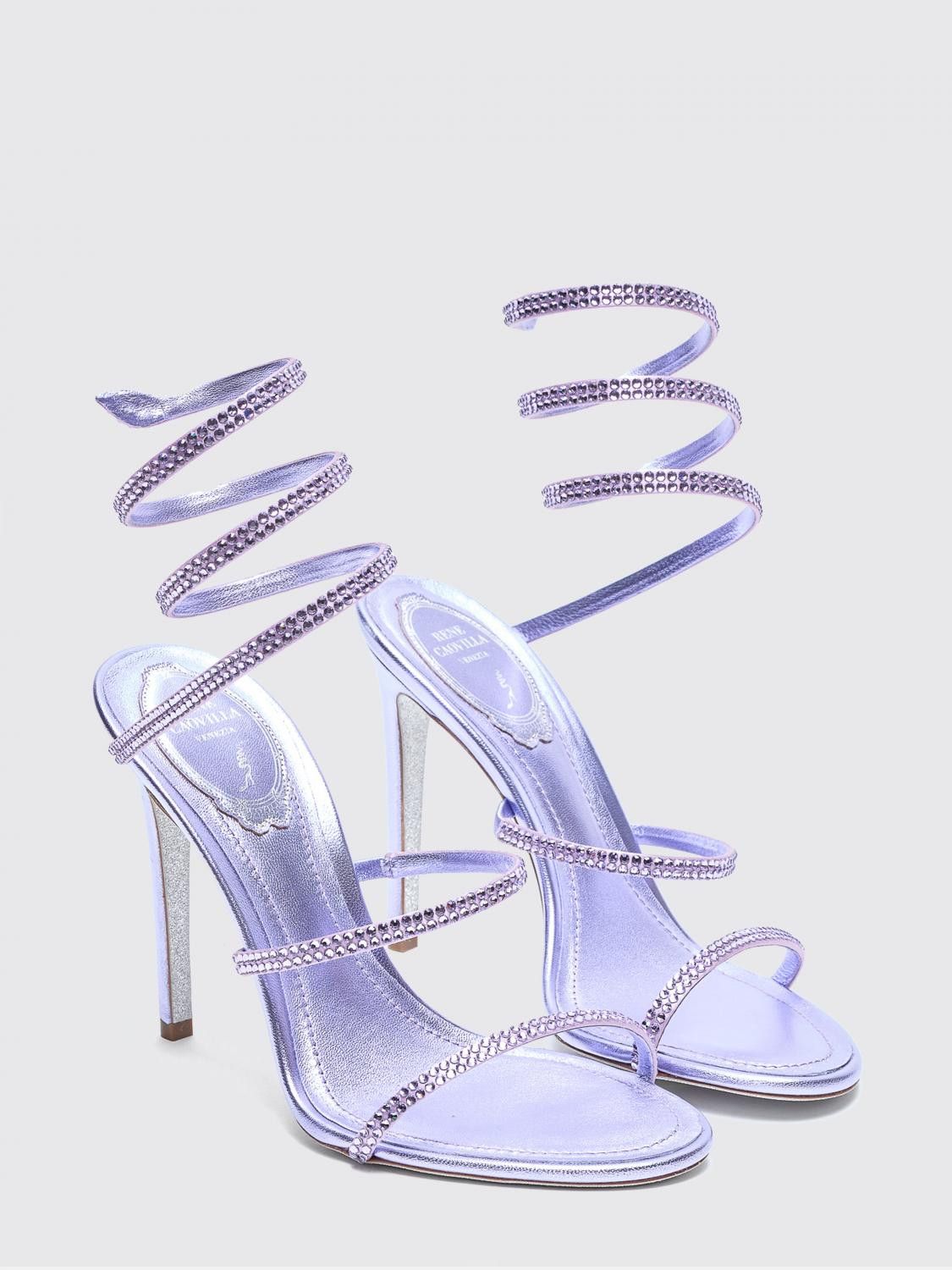 Rene Caovilla Rene Caovilla Heeled Sandal Woman Violet Size US 7 / IT 37 - 2 Thumbnail