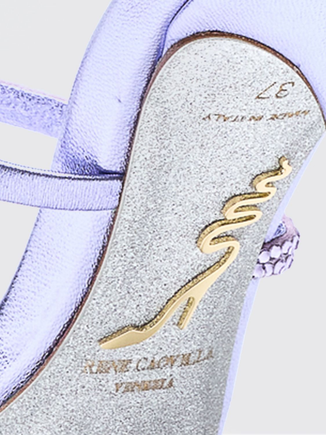Rene Caovilla Rene Caovilla Heeled Sandal Woman Violet Size US 7.5 / IT 37.5 - 4 Thumbnail