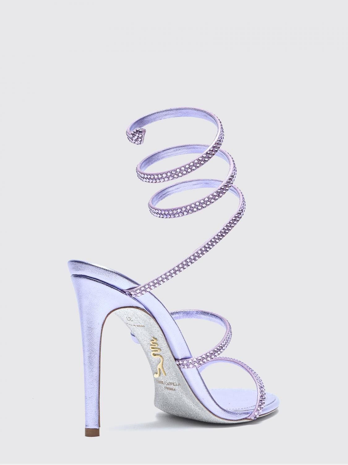 Rene Caovilla Rene Caovilla Heeled Sandal Woman Violet Size US 8.5 / IT 38.5 - 3 Thumbnail