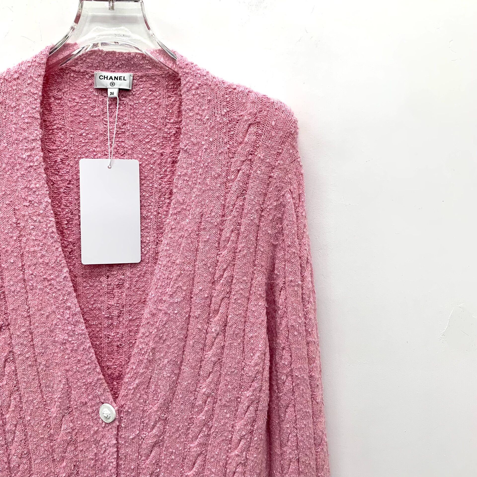 Chanel Chanel Cable Knit Cardigan Dress Pink Size 36 Size XS / US 0-2 / IT 36-38 - 4 Thumbnail