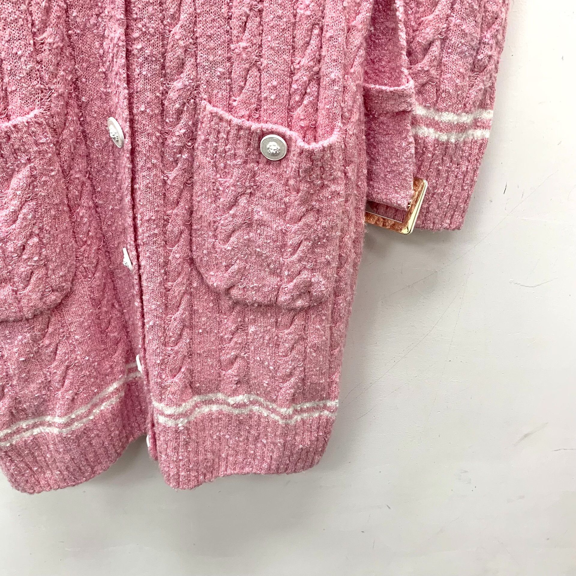 Chanel Chanel Cable Knit Cardigan Dress Pink Size 36 Size XS / US 0-2 / IT 36-38 - 6 Thumbnail