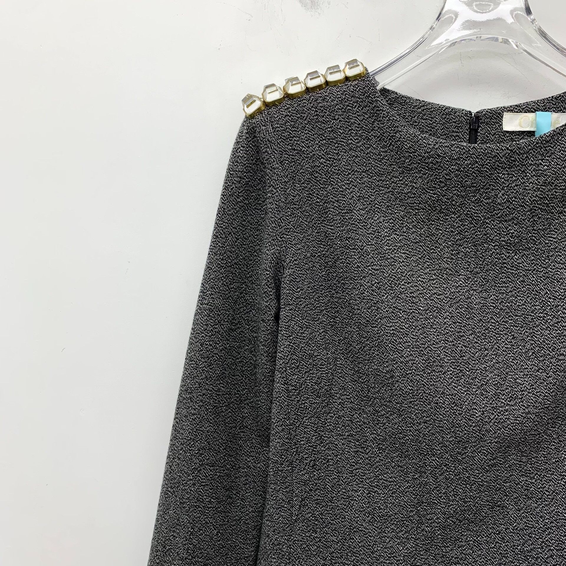 Chloe Chloe Rhinestone Embellished Mini Dress Size ONE SIZE - 4 Thumbnail