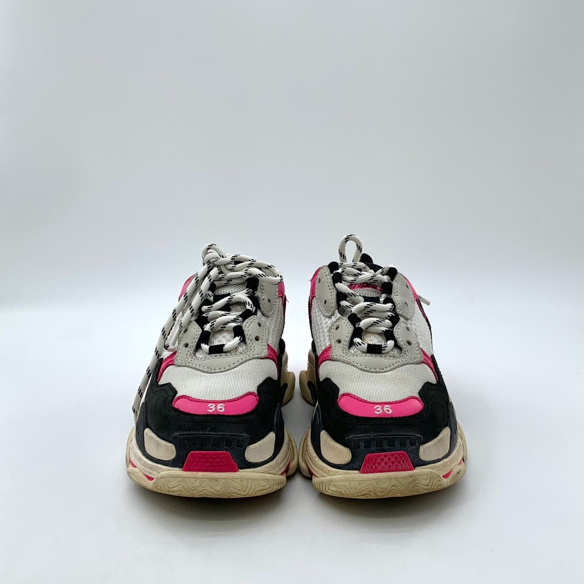 Balenciaga Balenciaga Pink Mesh Triple S Sneakers EU 36 Size US 6 / IT 36 - 4 Thumbnail