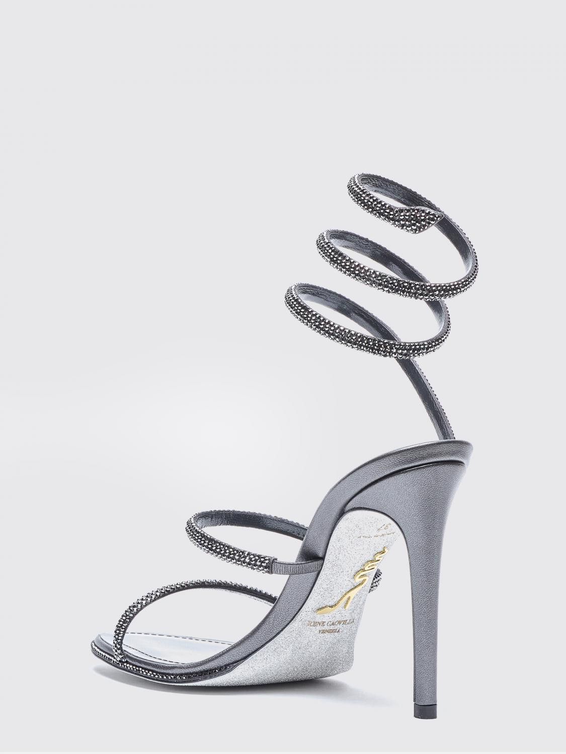 Rene Caovilla Rene Caovilla Heeled Sandal Woman Grey Size US 6.5 / IT 36.5 - 3 Thumbnail