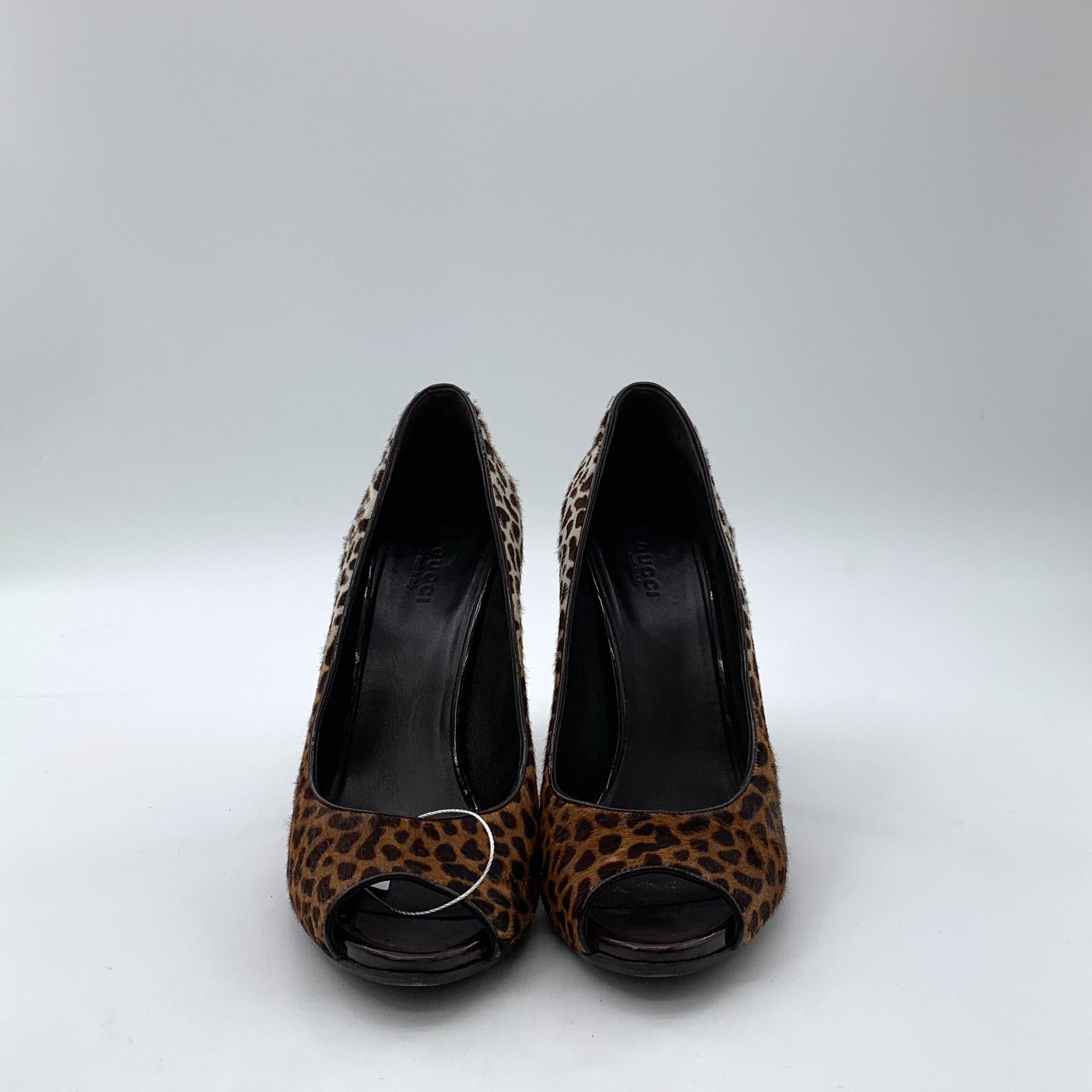 Gucci Gucci Leopard Print Peep Toe Heels 38.5 Size US 8.5 / IT 38.5 - 4 Thumbnail