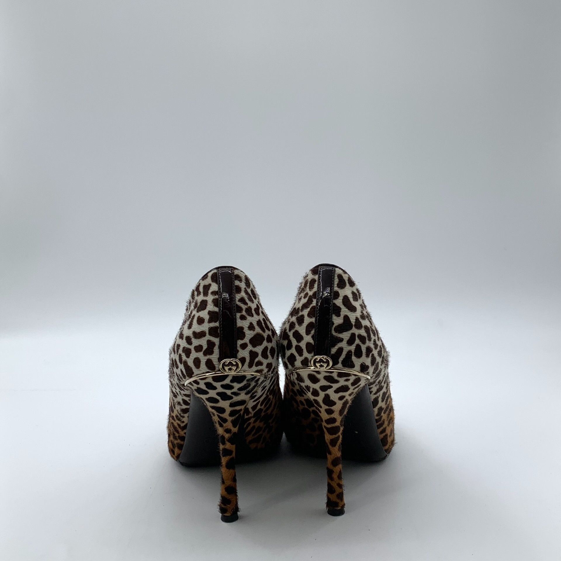 Gucci Gucci Leopard Print Peep Toe Heels 38.5 Size US 8.5 / IT 38.5 - 5 Thumbnail