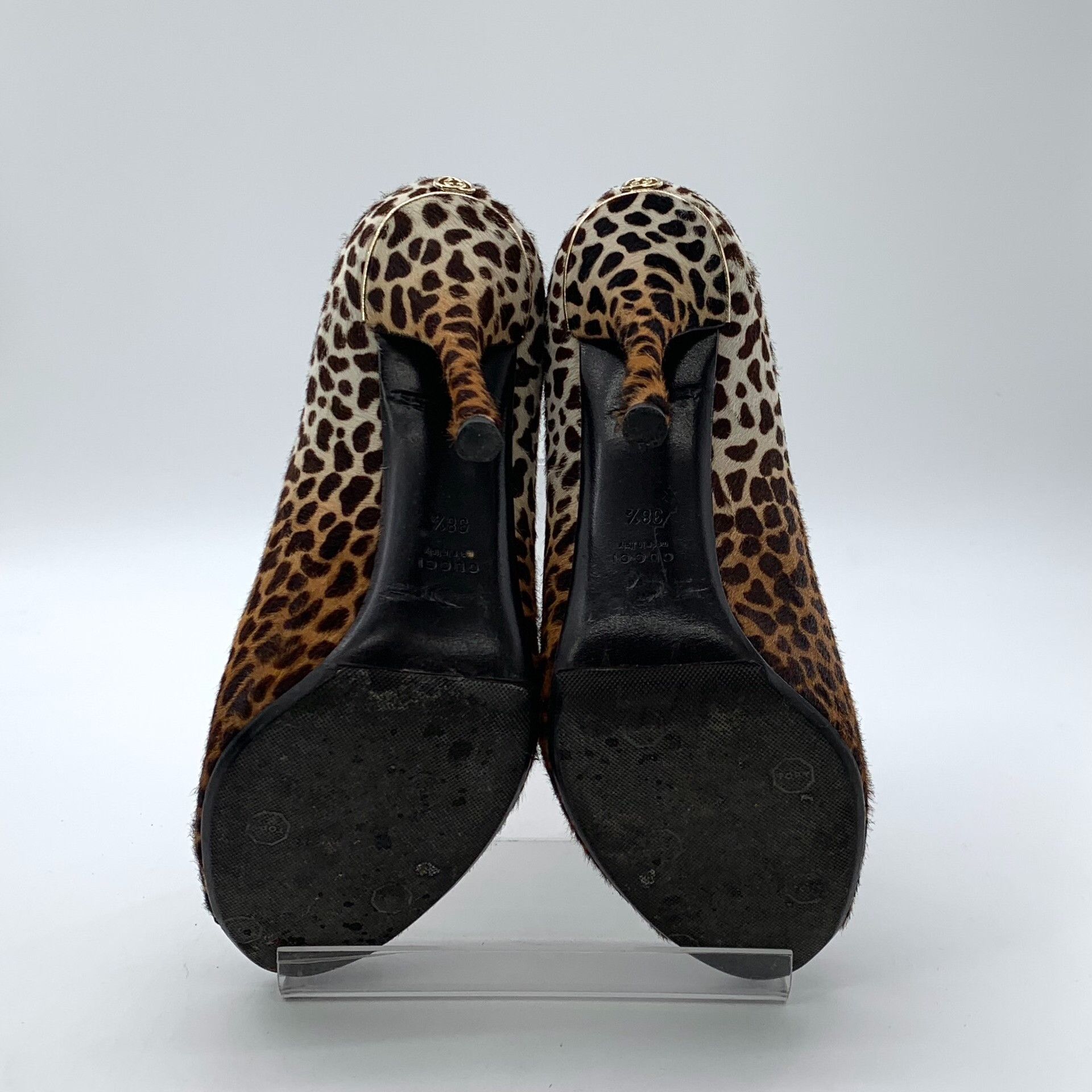Gucci Gucci Leopard Print Peep Toe Heels 38.5 Size US 8.5 / IT 38.5 - 6 Thumbnail
