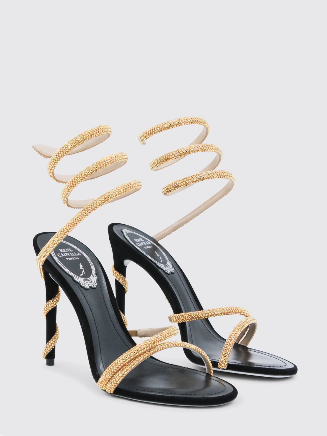 Rene Caovilla Rene Caovilla Heeled Sandal Woman Black Size US 7 / IT 37 - 2 Thumbnail
