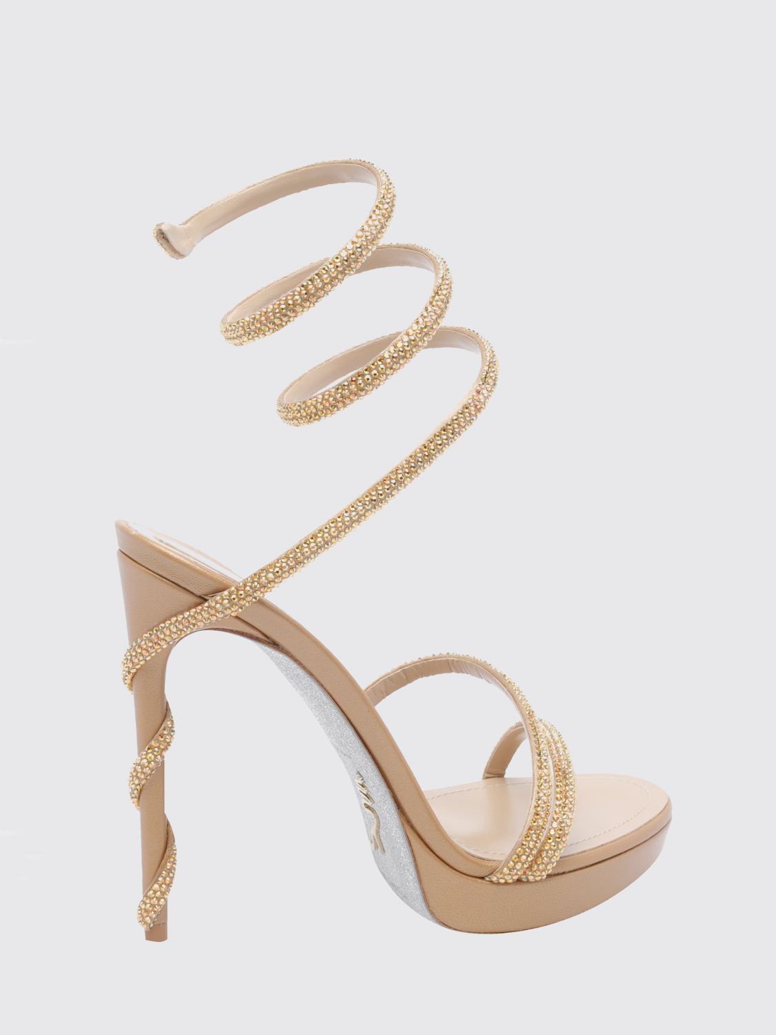 Rene Caovilla Rene Caovilla Heeled Sandal Woman Gold Size US 7.5 / IT 37.5 - 3 Thumbnail