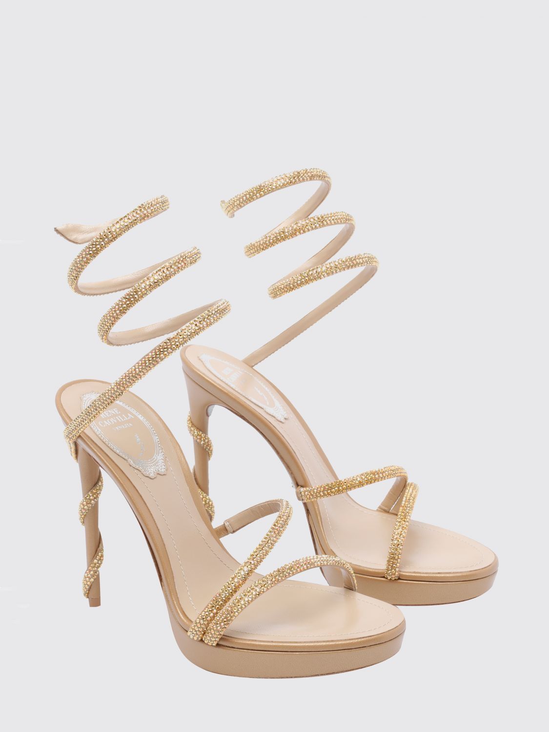 Rene Caovilla Rene Caovilla Heeled Sandal Woman Gold Size US 7.5 / IT 37.5 - 2 Thumbnail