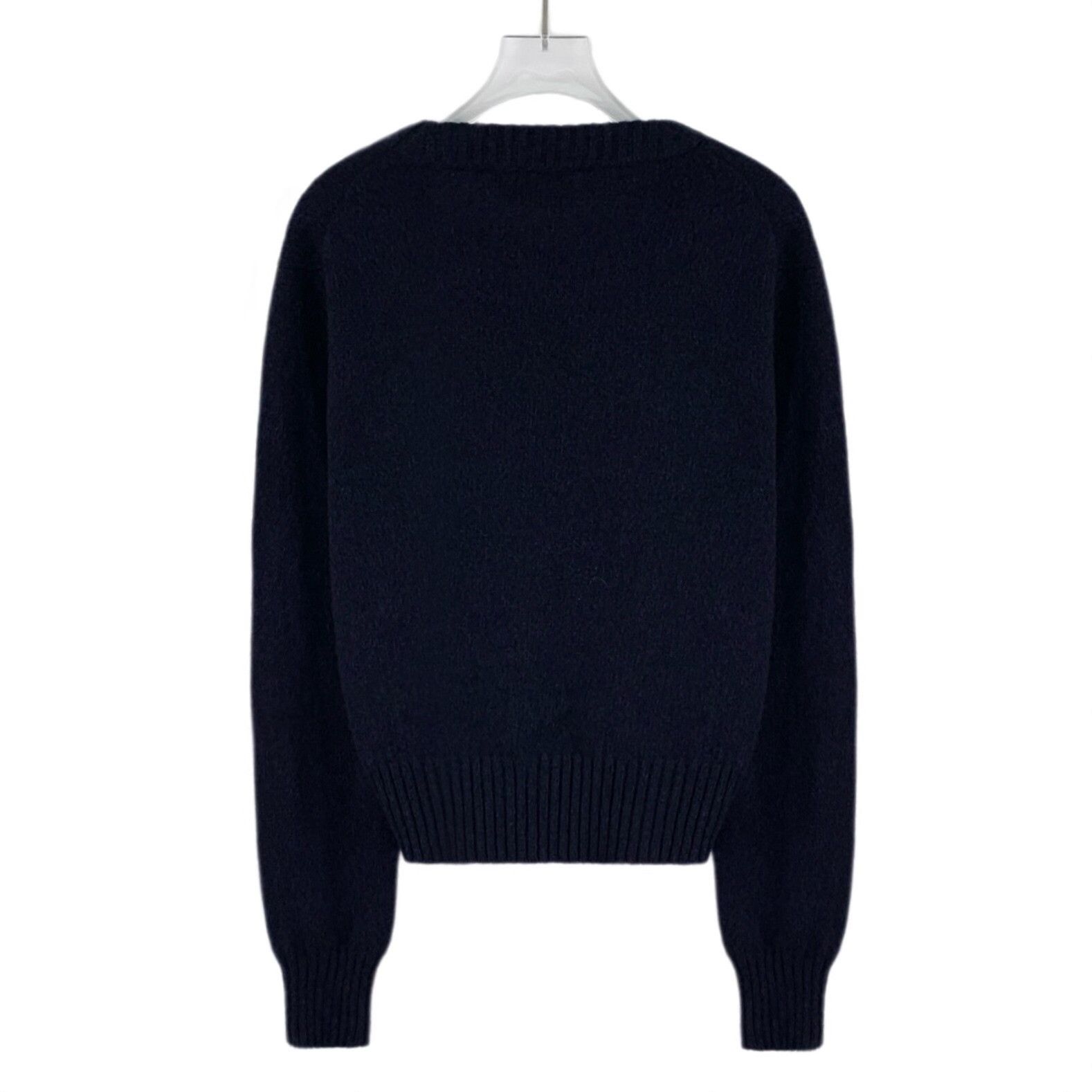 AMI Ami Heart Logo Cashmere V-Neck Cardigan M Size US M / EU 48-50 / 2 - 3 Thumbnail