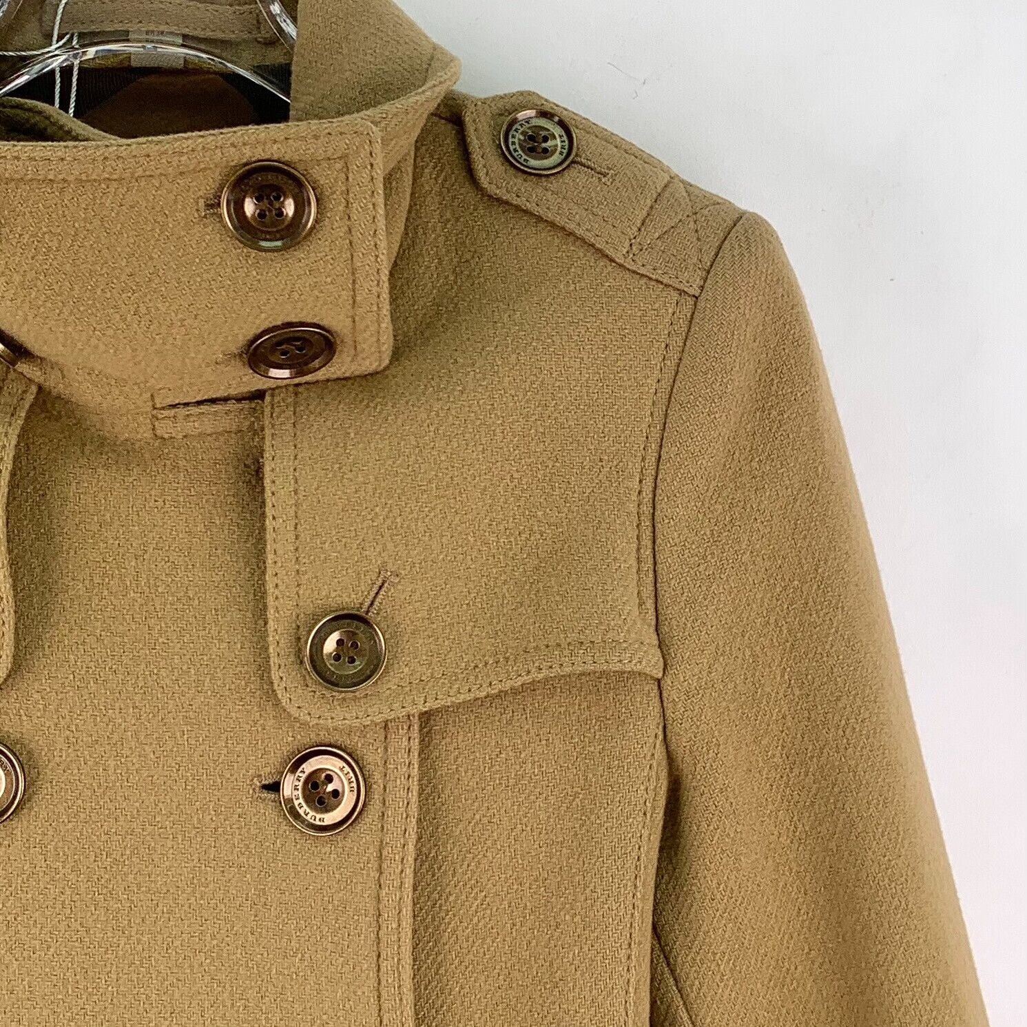 Burberry Burberry Brit Wool Cashmere Double Breasted Coat US 2 Size XS / US 0-2 / IT 36-38 - 4 Thumbnail