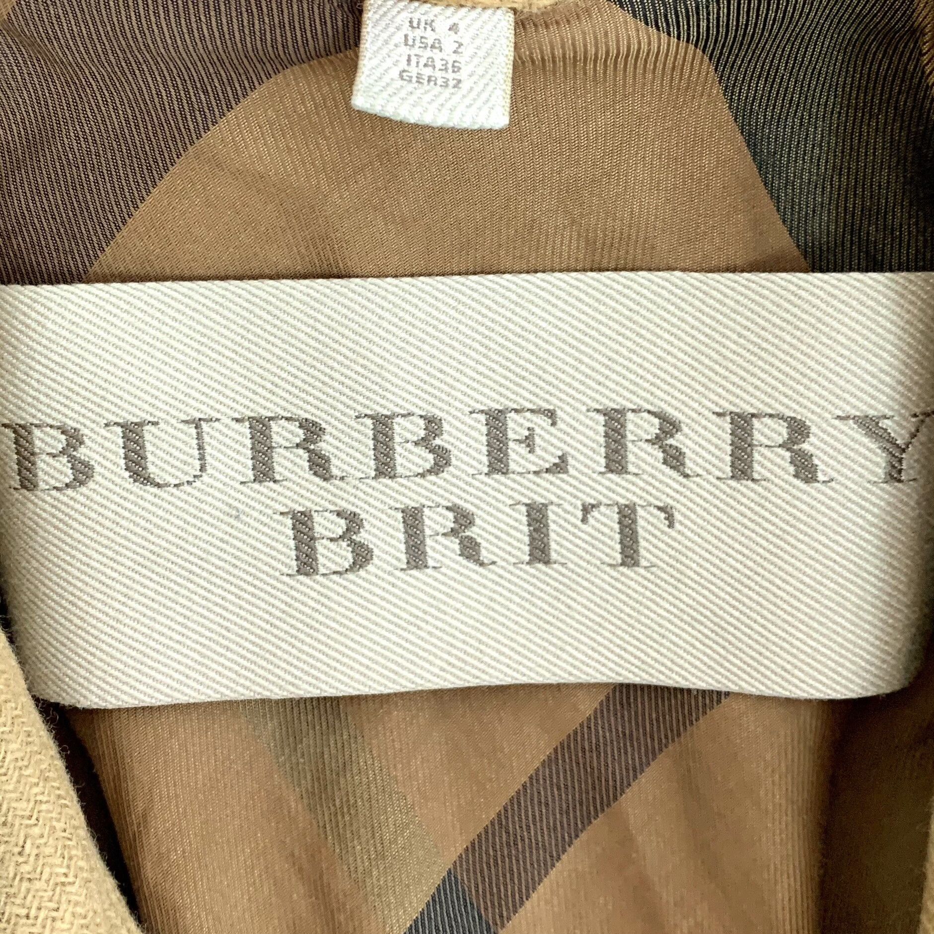 Burberry Burberry Brit Wool Cashmere Double Breasted Coat US 2 Size XS / US 0-2 / IT 36-38 - 6 Thumbnail