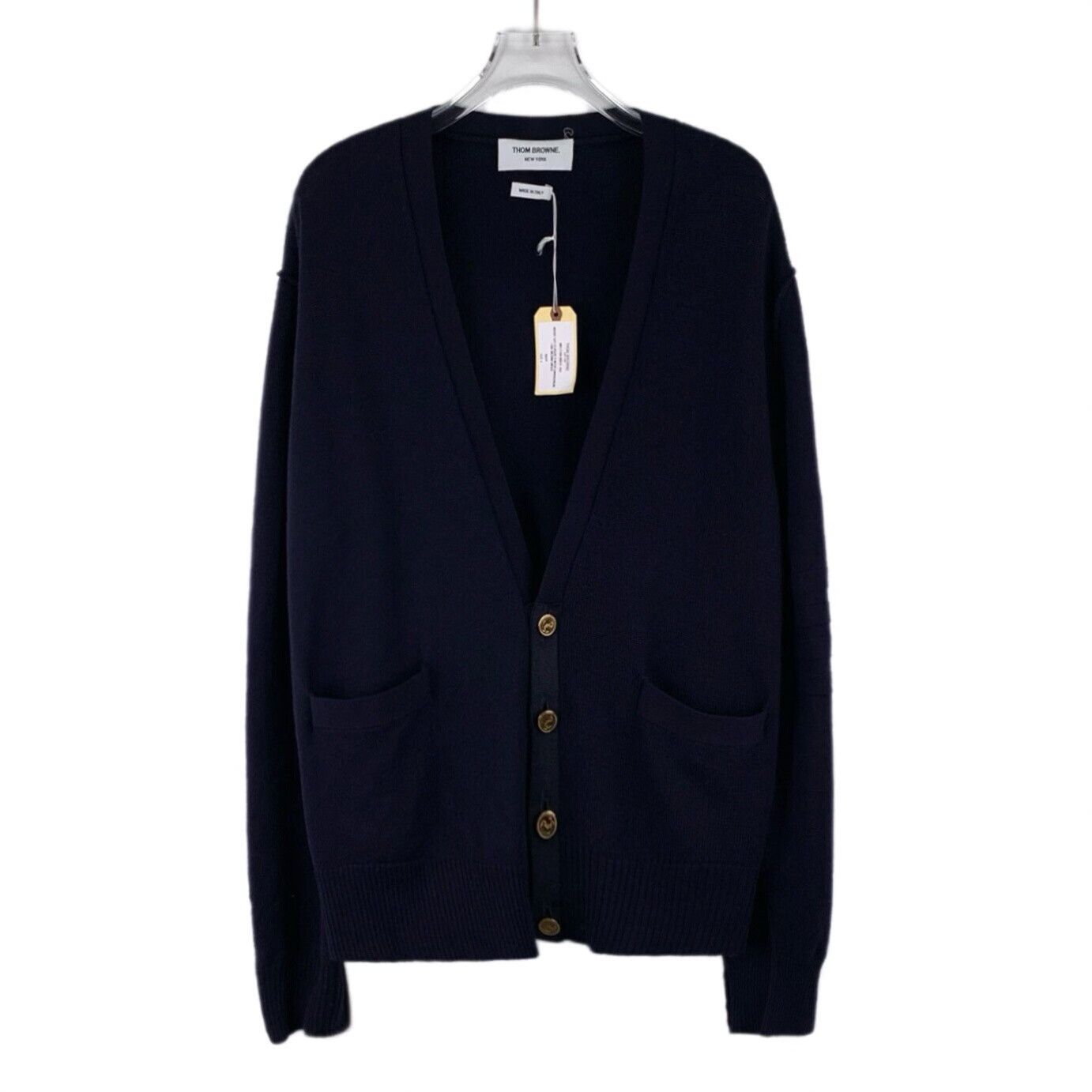 Thom Browne Thom Browne Wool V-Neck Cardigan Size 4 Size US XL / EU 56 / 4 - 2 Thumbnail