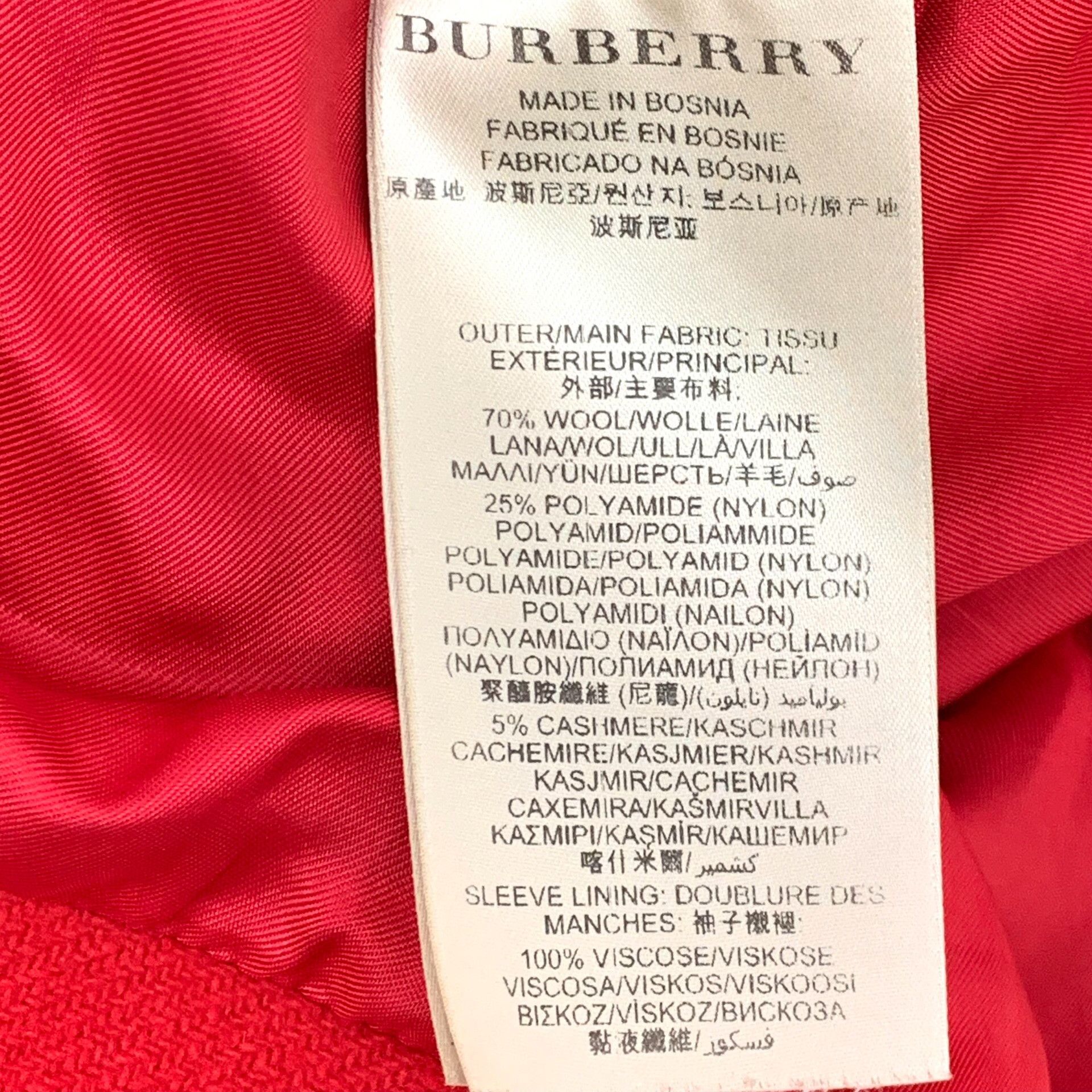 Burberry Burberry Wool Cashmere Double Breasted Coat IT 40 Size S / US 4 / IT 40 - 7 Thumbnail