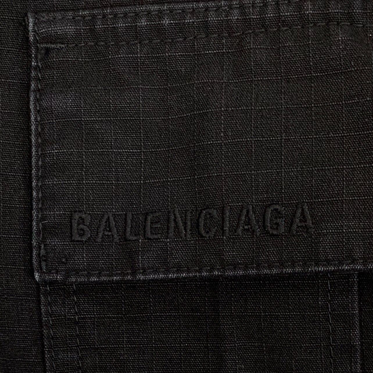Balenciaga Balenciaga Black Cotton Cargo Mini Skirt FR 38 Size 27" / US 4 / IT 40 - 6 Thumbnail