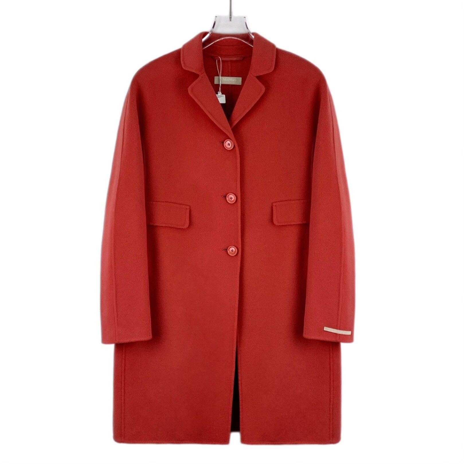 Max Mara 'S MaxMara Red Virgin Wool Coat IT 40 Size S / US 4 / IT 40 - 2 Thumbnail