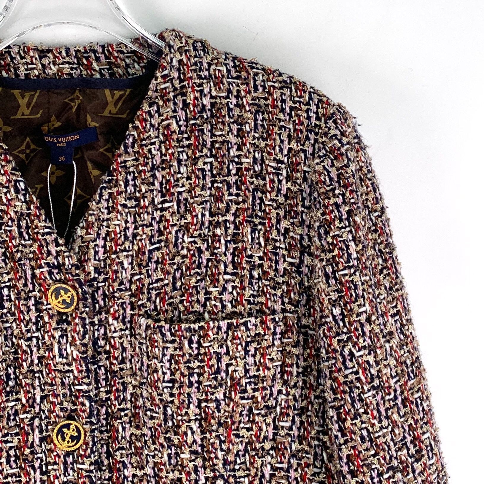 Louis Vuitton Louis Vuitton Tweed Monogram Lining Jacket 36 Size XS / US 0-2 / IT 36-38 - 4 Thumbnail