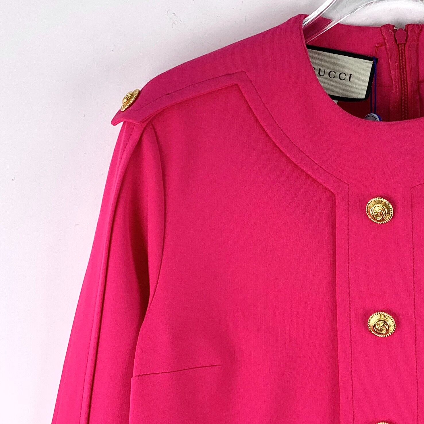 Gucci Gucci Pink Gold Button Mini Dress XS Size XS / US 0-2 / IT 36-38 - 4 Thumbnail