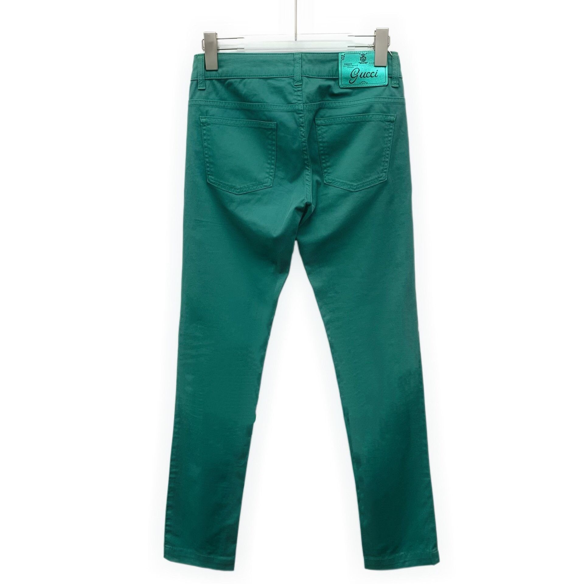 Gucci Gucci Teal Cotton Casual Pants IT 36 Size 25" / US 0 / IT 36 - 3 Thumbnail