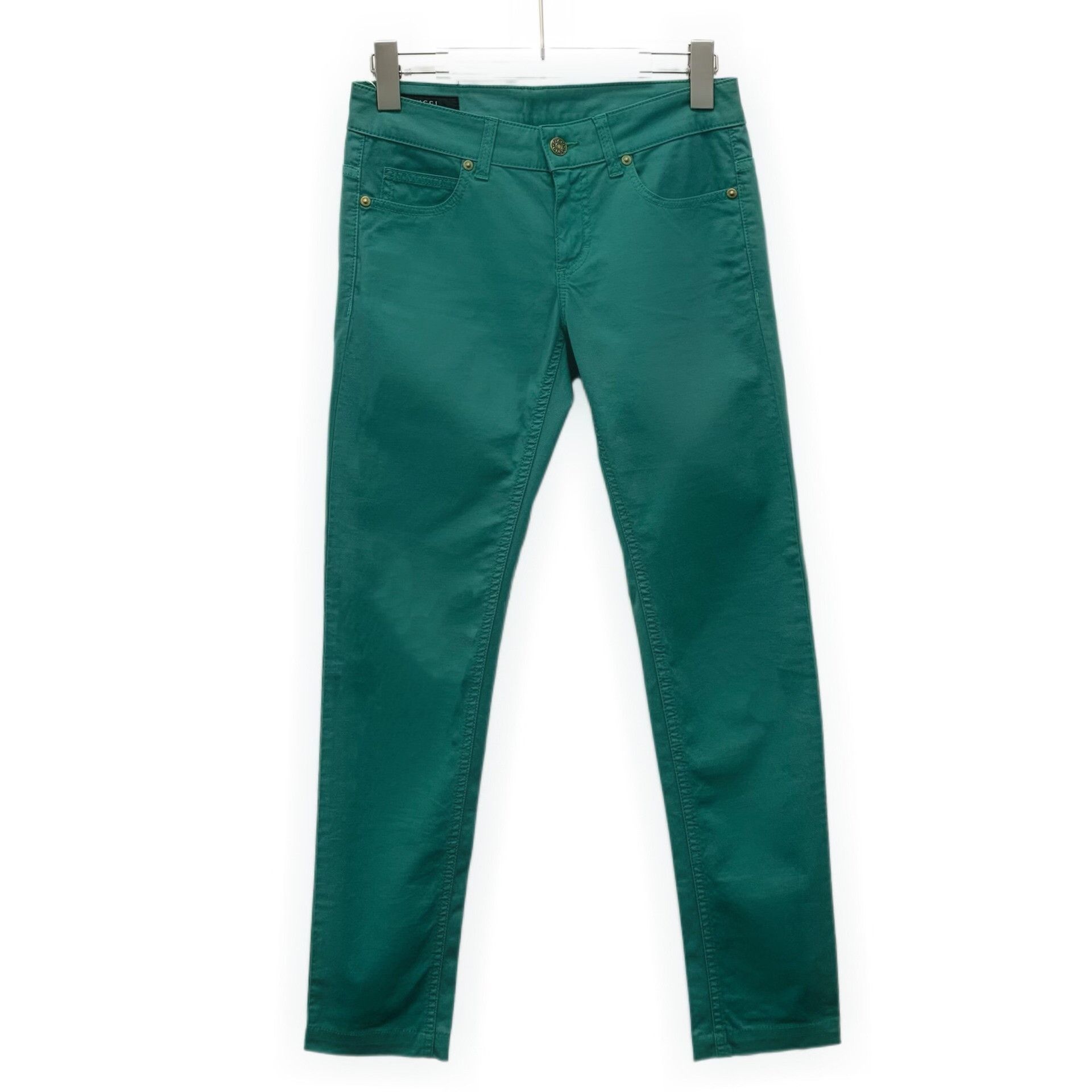 Gucci Gucci Teal Cotton Casual Pants IT 36 Size 25" / US 0 / IT 36 - 2 Thumbnail
