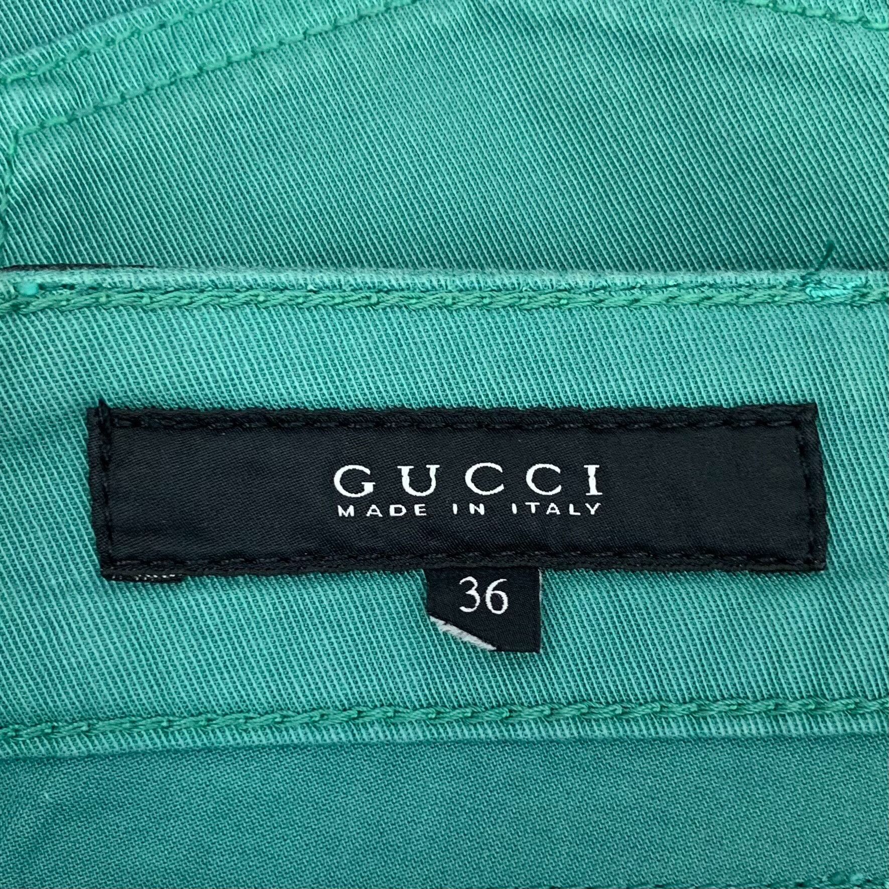 Gucci Gucci Teal Cotton Casual Pants IT 36 Size 25" / US 0 / IT 36 - 8 Thumbnail