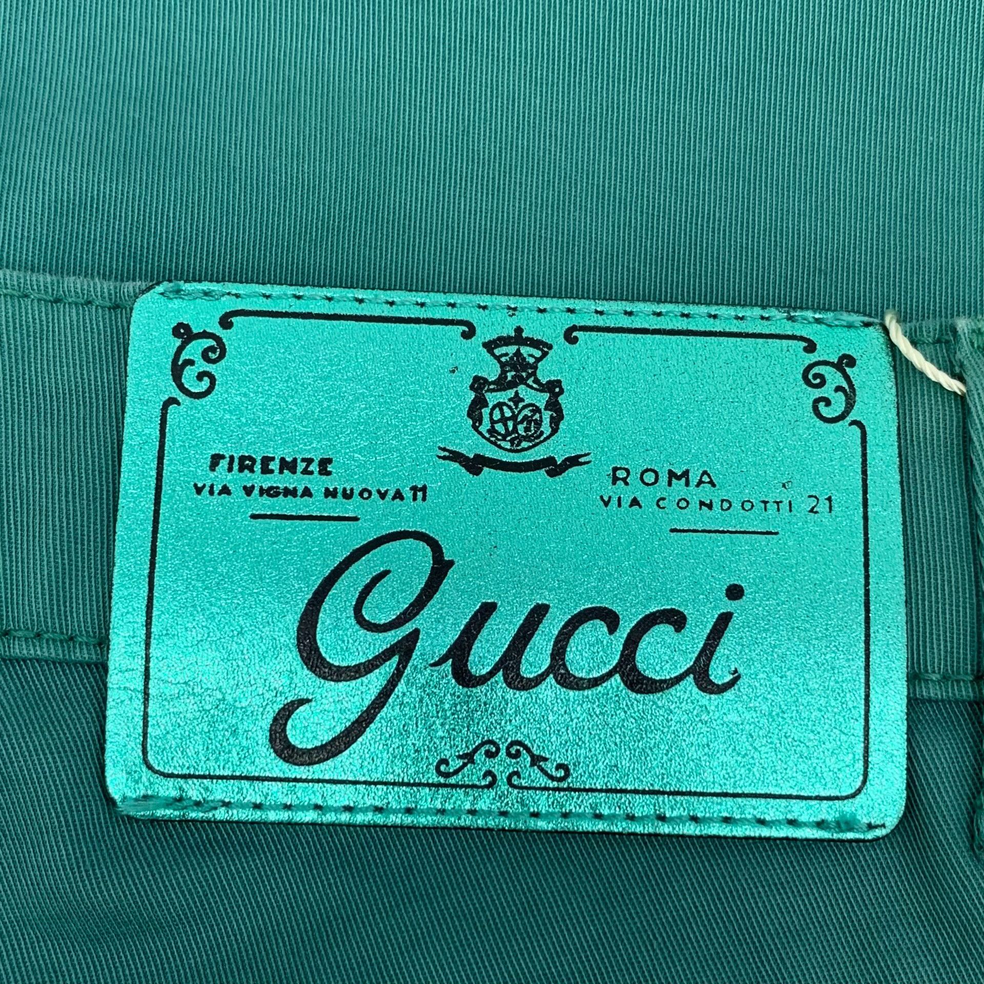 Gucci Gucci Teal Cotton Casual Pants IT 36 Size 25" / US 0 / IT 36 - 7 Thumbnail