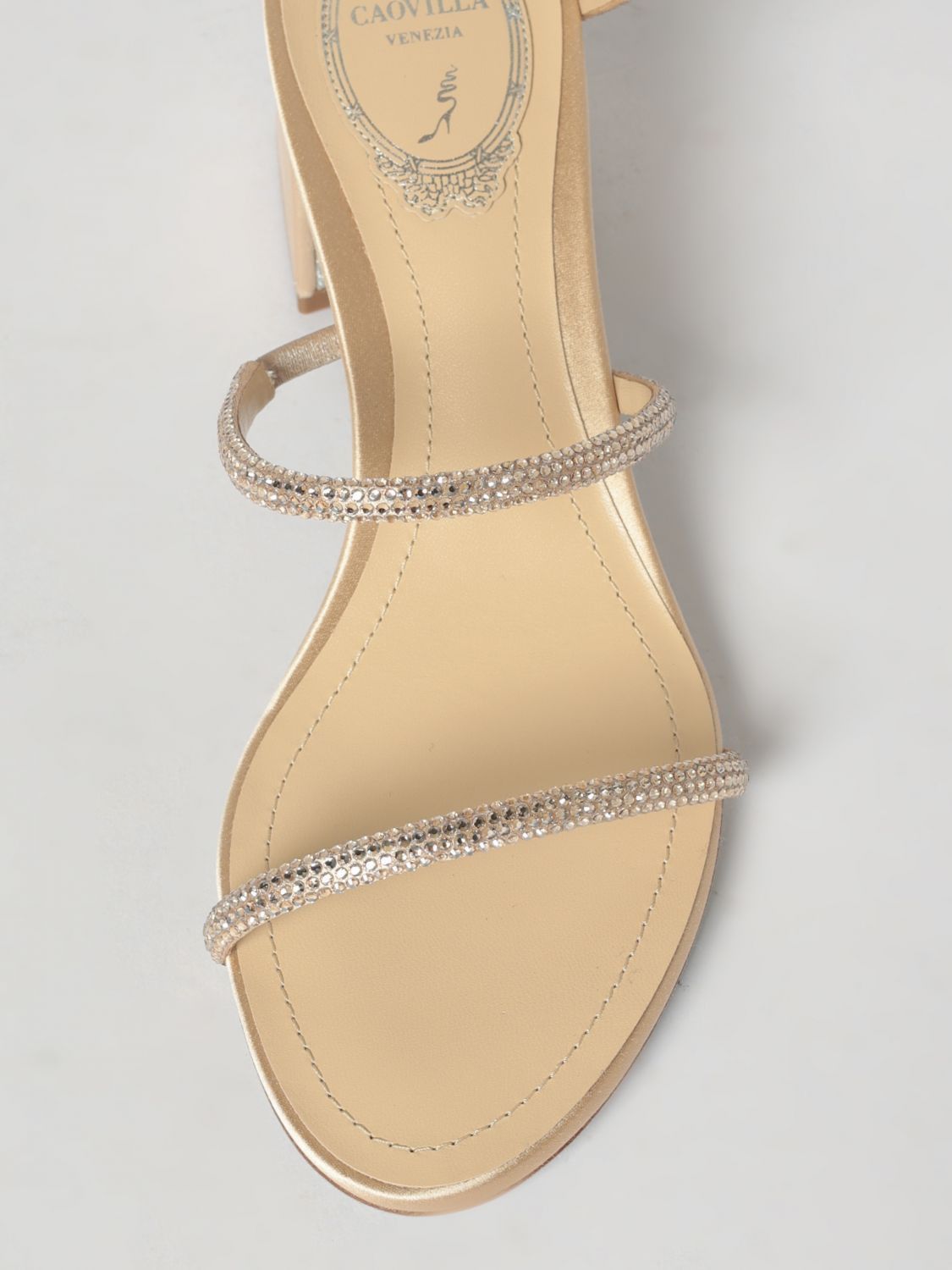 Rene Caovilla Rene Caovilla Heeled Sandal Woman Beige Size US 11 / IT 41 - 4 Thumbnail