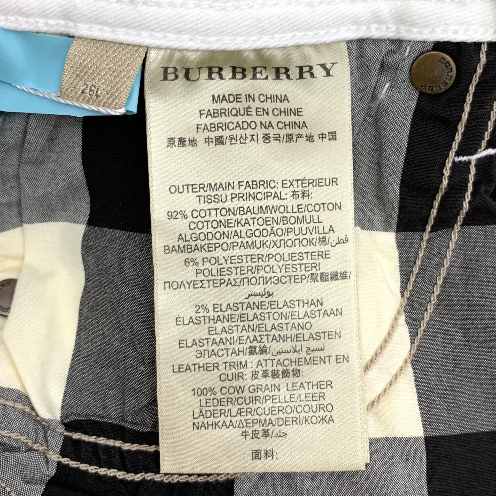 Burberry Burberry Brit White Cotton Straight Pants 26 Size 26" / US 2 / IT 38 - 10 Thumbnail