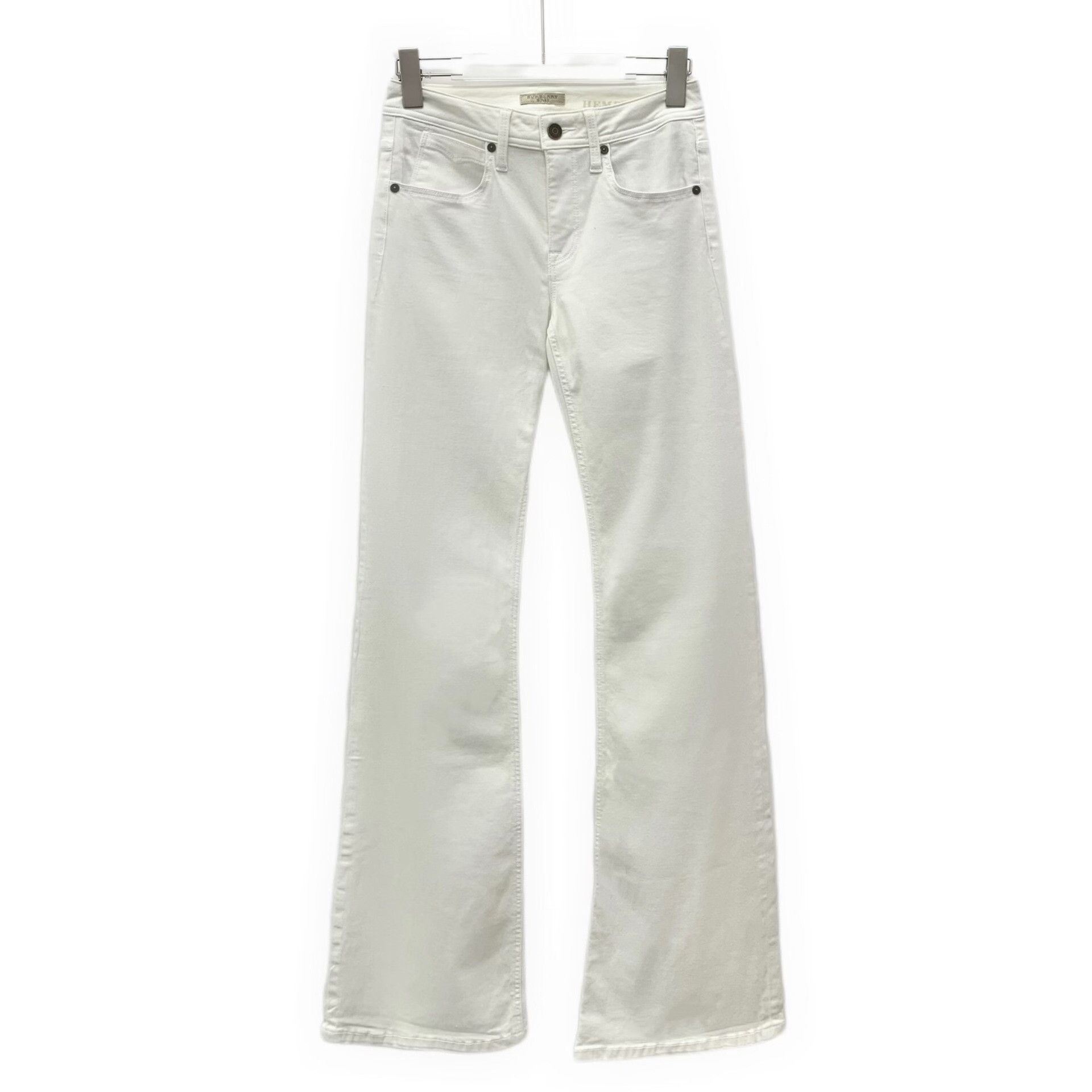 Burberry Burberry Brit White Cotton Straight Pants 26 Size 26" / US 2 / IT 38 - 2 Thumbnail