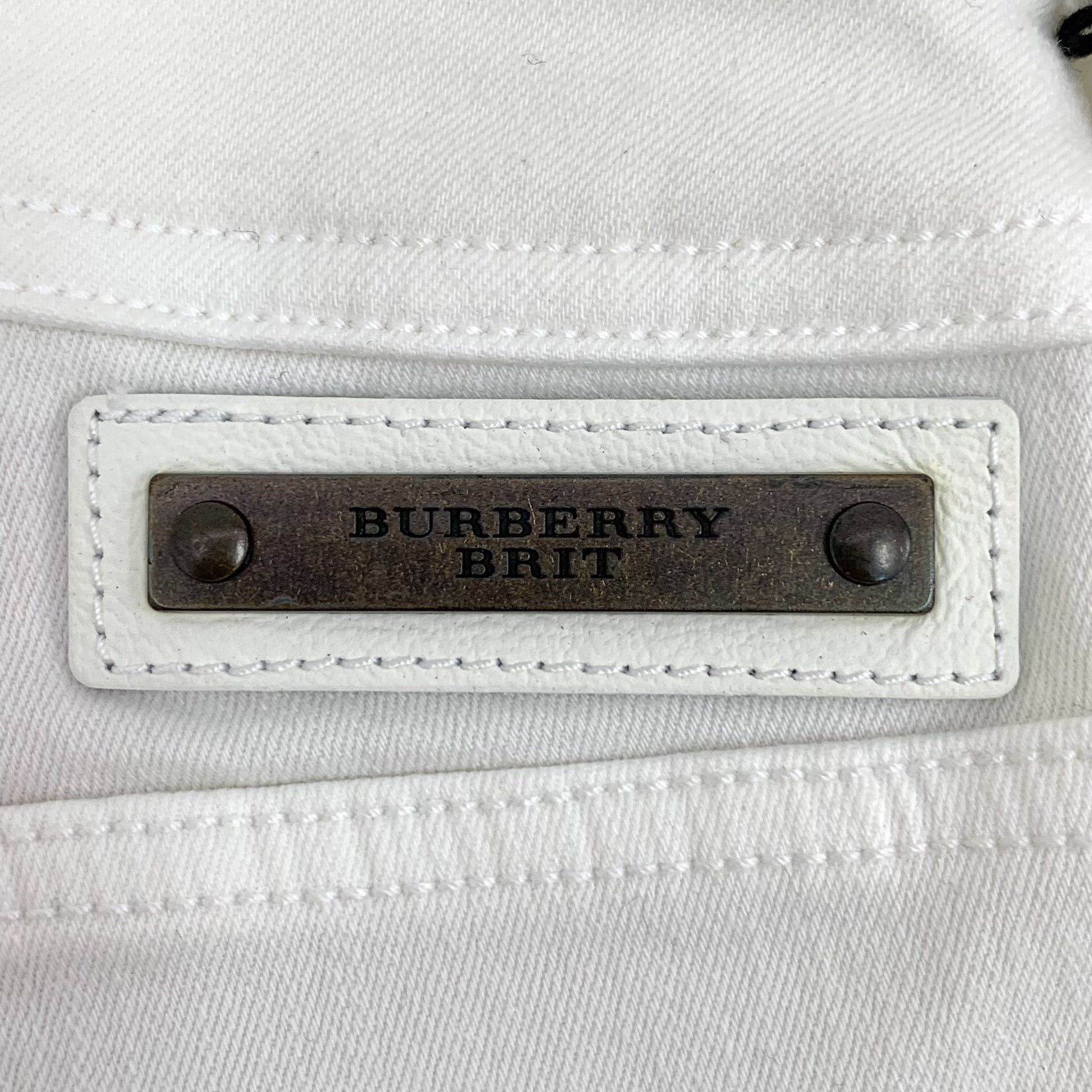 Burberry Burberry Brit White Cotton Straight Pants 26 Size 26" / US 2 / IT 38 - 7 Thumbnail