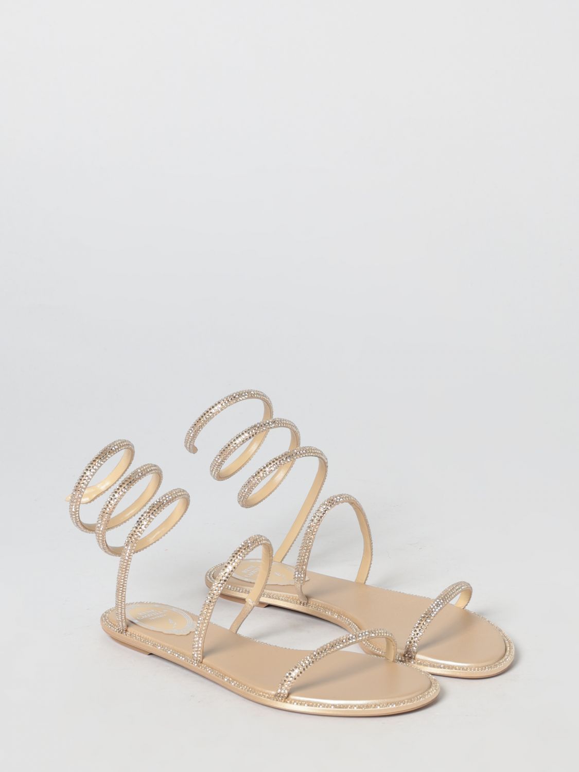 Rene Caovilla Rene Caovilla Heeled Sandal Woman Beige Size US 7 / IT 37 - 2 Thumbnail