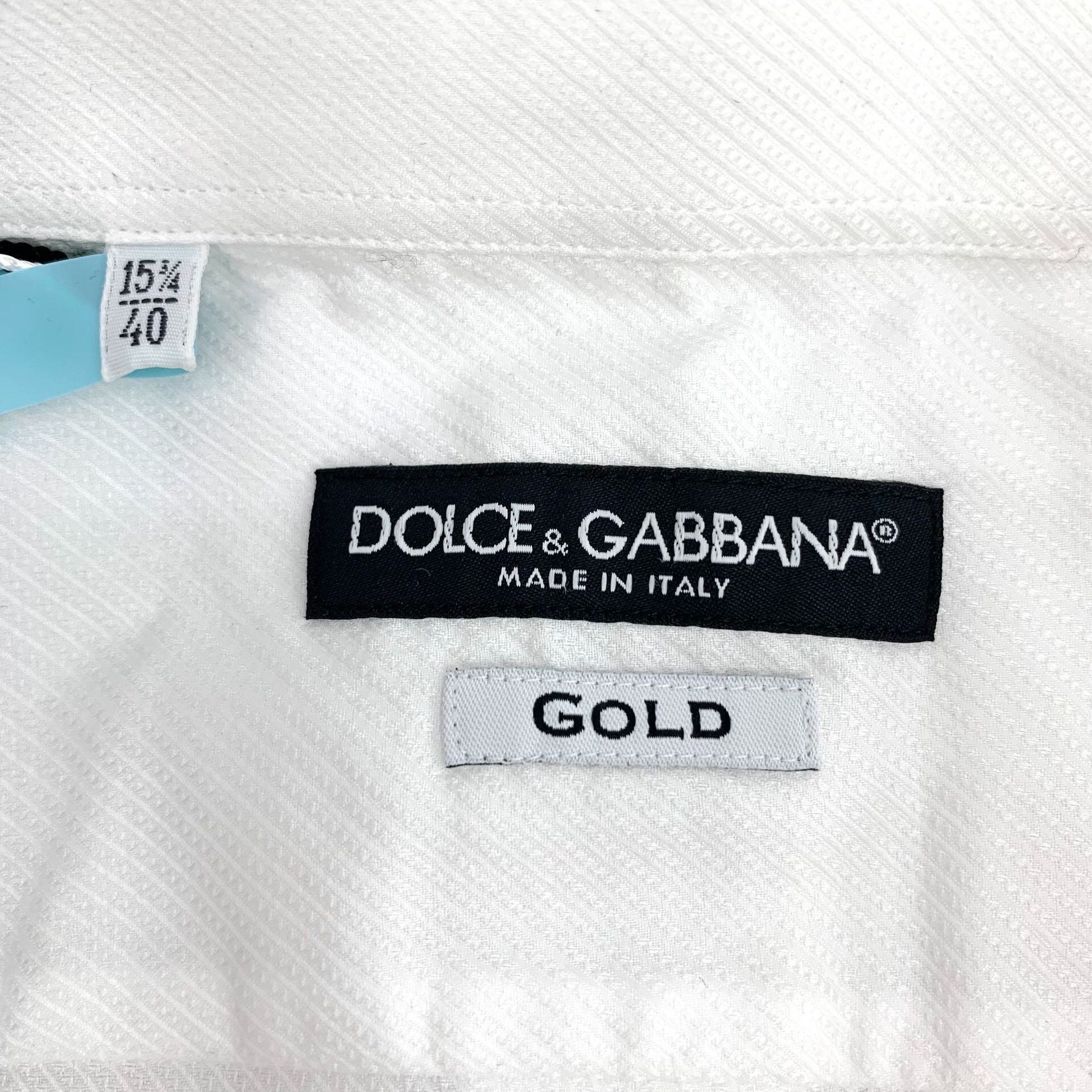 Dolce & Gabbana Dolce & Gabbana White Cotton Gold Label Shirt 40 Size US M / EU 48-50 / 2 - 6 Thumbnail