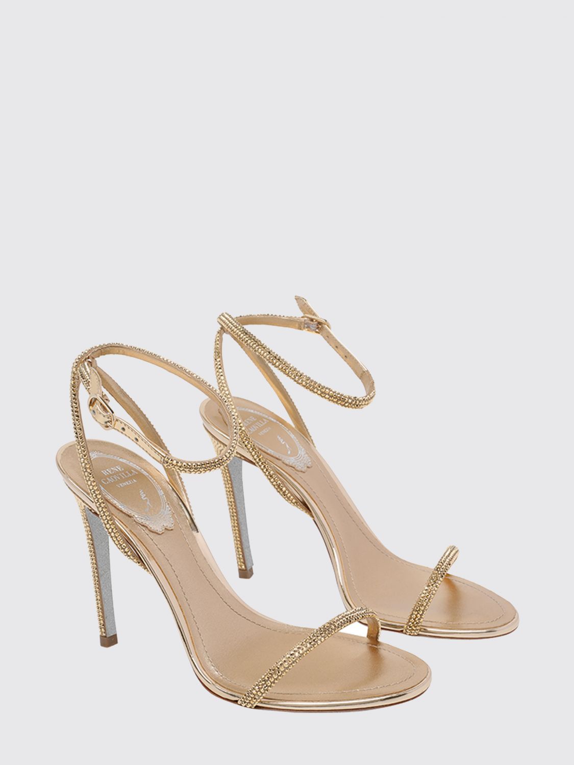Rene Caovilla Rene Caovilla Heeled Sandal Woman Gold Size US 8.5 / IT 38.5 - 2 Thumbnail
