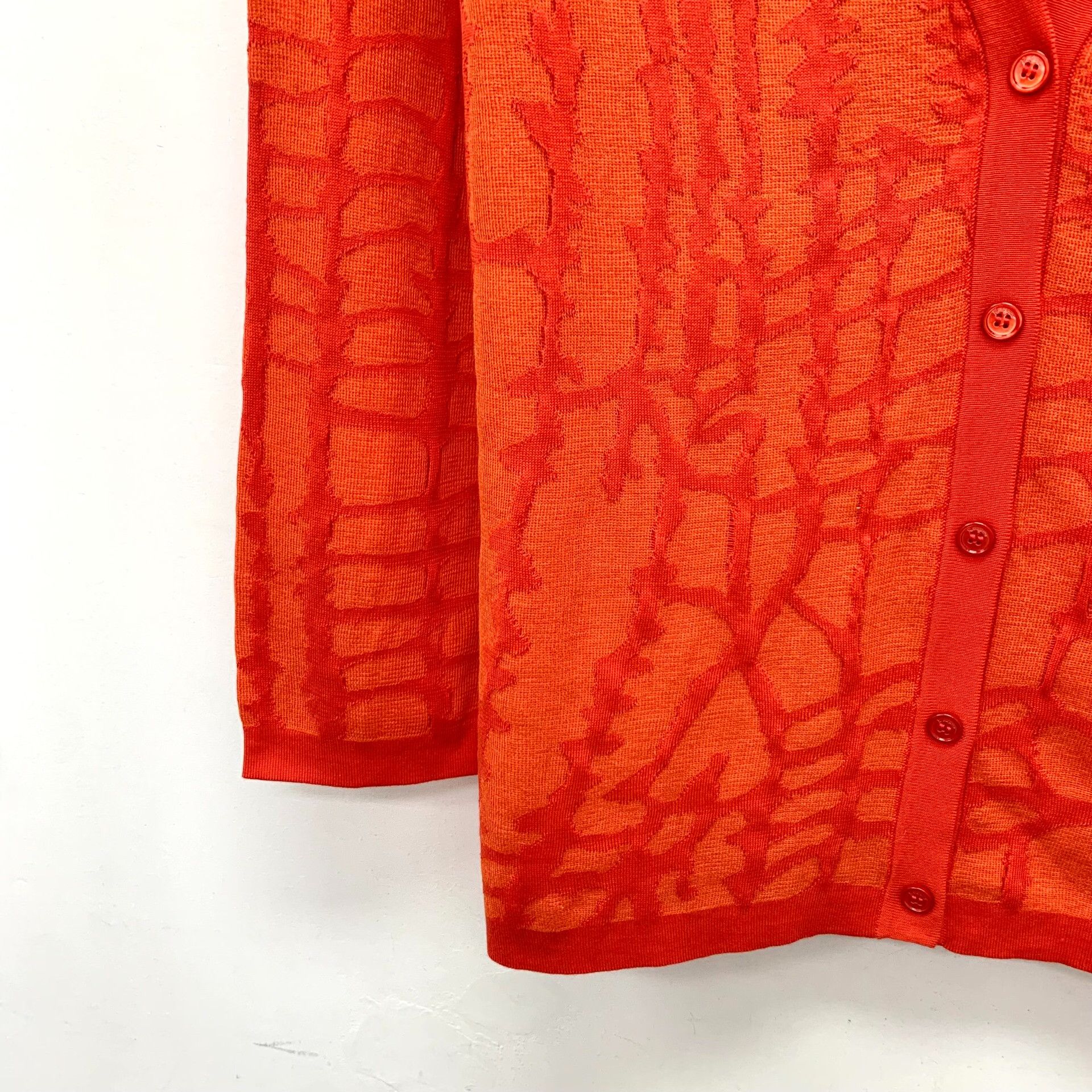 Salvatore Ferragamo Salvatore Ferragamo Patterned Knit Cardigan Size S Size US S / EU 44-46 / 1 - 5 Thumbnail
