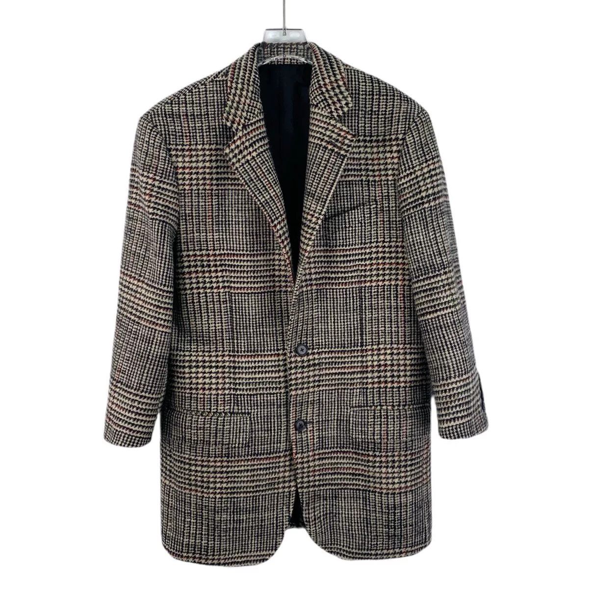 Celine Celine Houndstooth Wool Single Breasted Coat 36 Size XS / US 0-2 / IT 36-38 - 2 Thumbnail