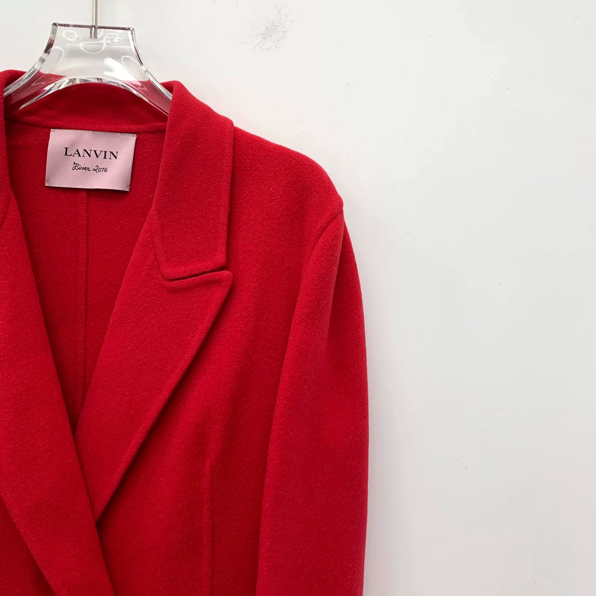 Lanvin Lanvin Red Wool Single Breasted Coat 38 Size S / US 4 / IT 40 - 4 Thumbnail