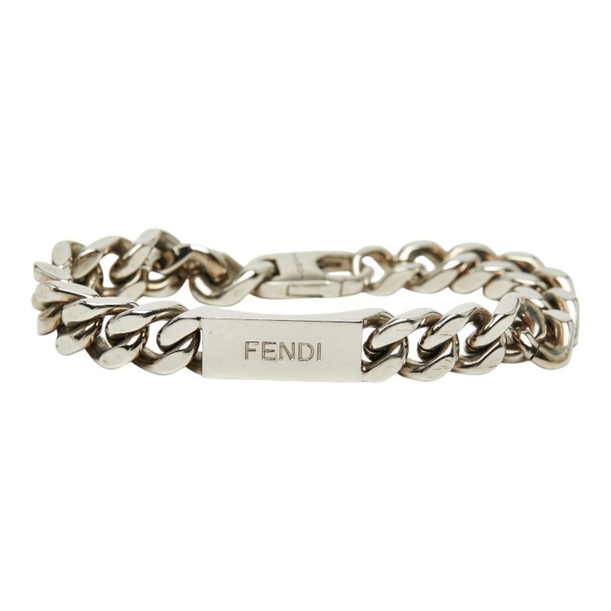 Fendi Fendi Logo Plate Chain Bracelet #L Silver Metal Women's FENDI Size ONE SIZE - 3 Thumbnail